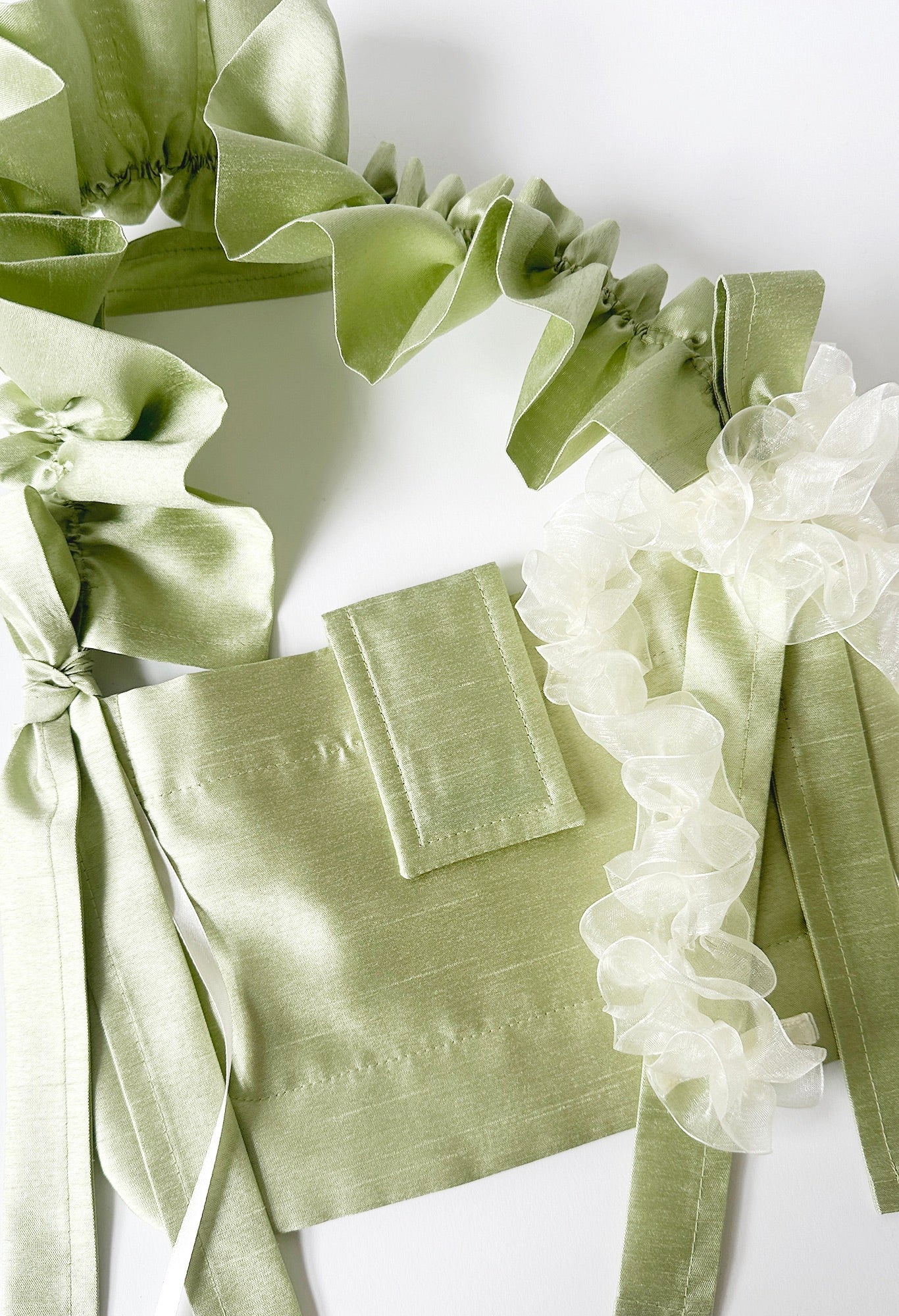 NAIA SHOULDER BAG - GREEN TAFFETA