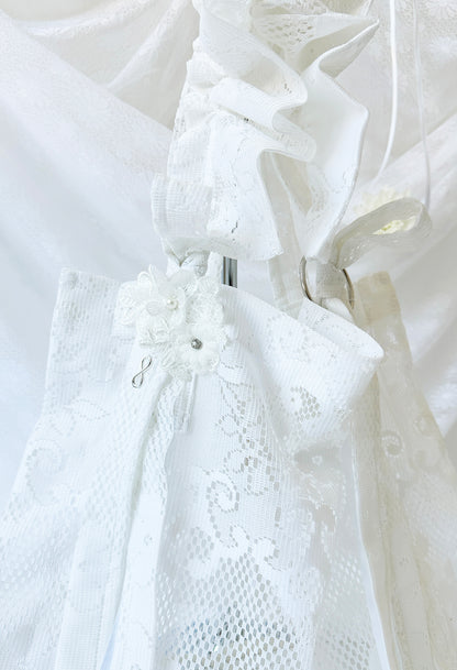 ALIYA TOTE BAG - WHITE TABLECLOTH LACE