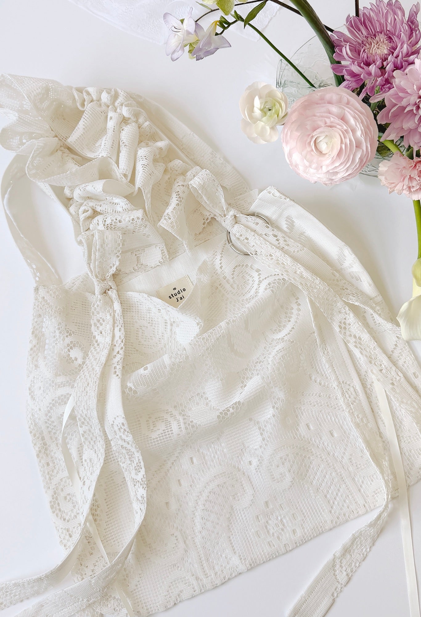 ALIYA TOTE - IVORY LACE
