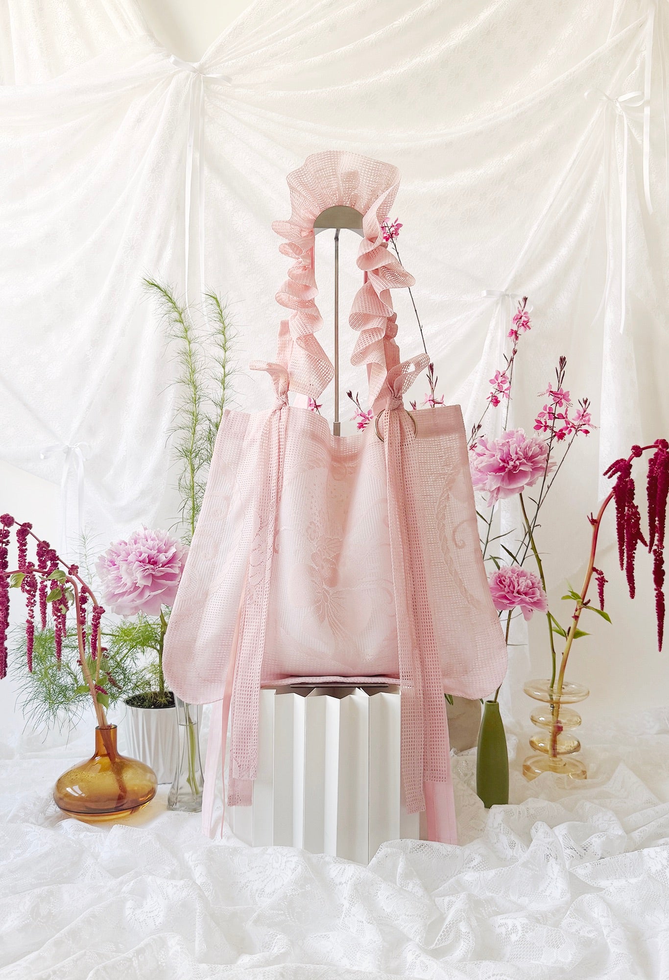 ALIYA TOTE - PINK LACE