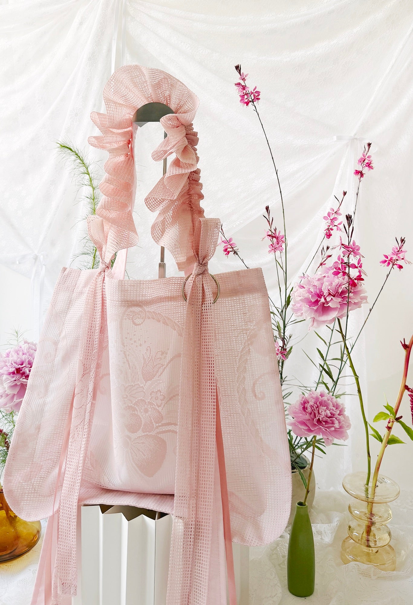 ALIYA TOTE - PINK LACE