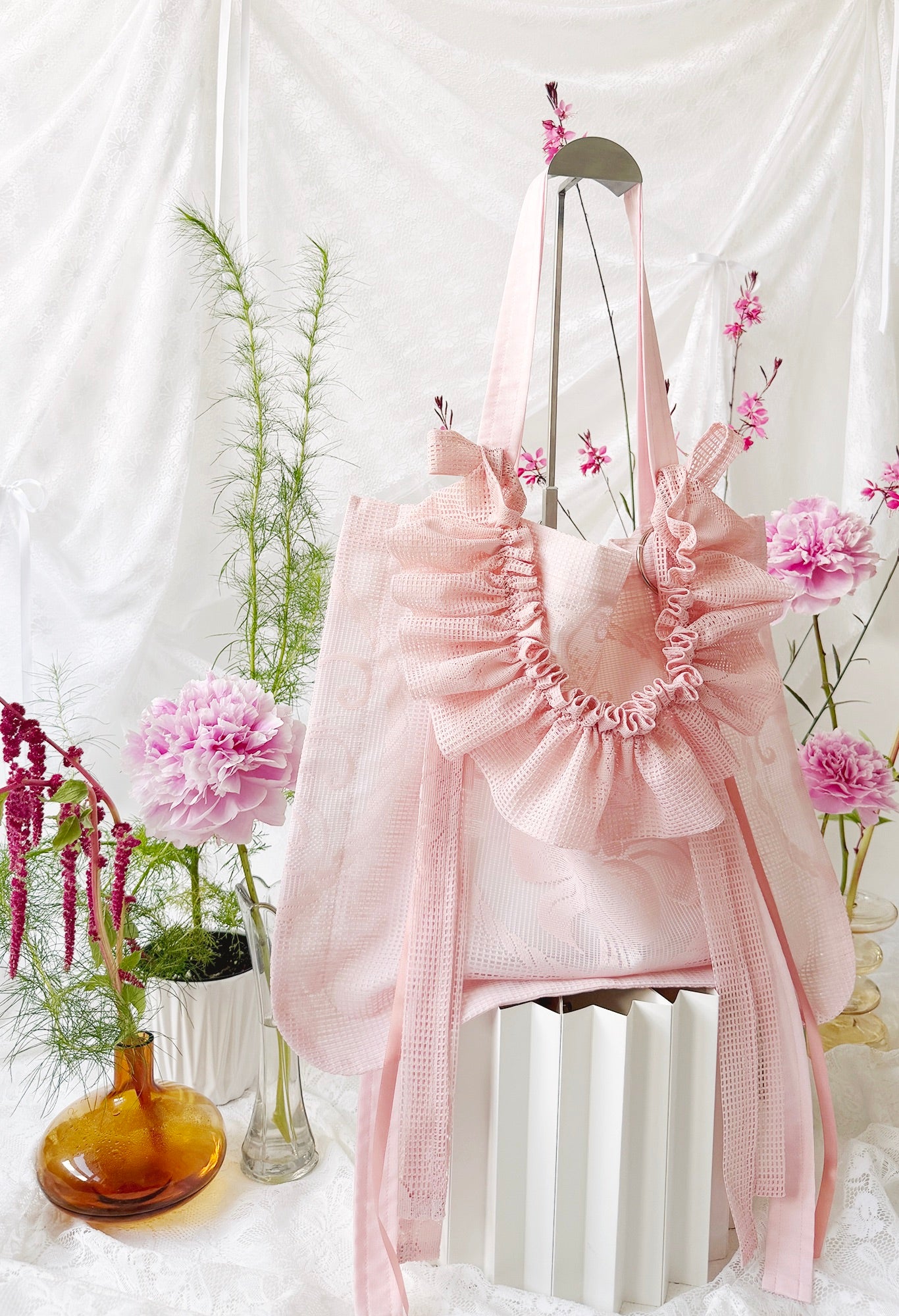 ALIYA TOTE - PINK LACE