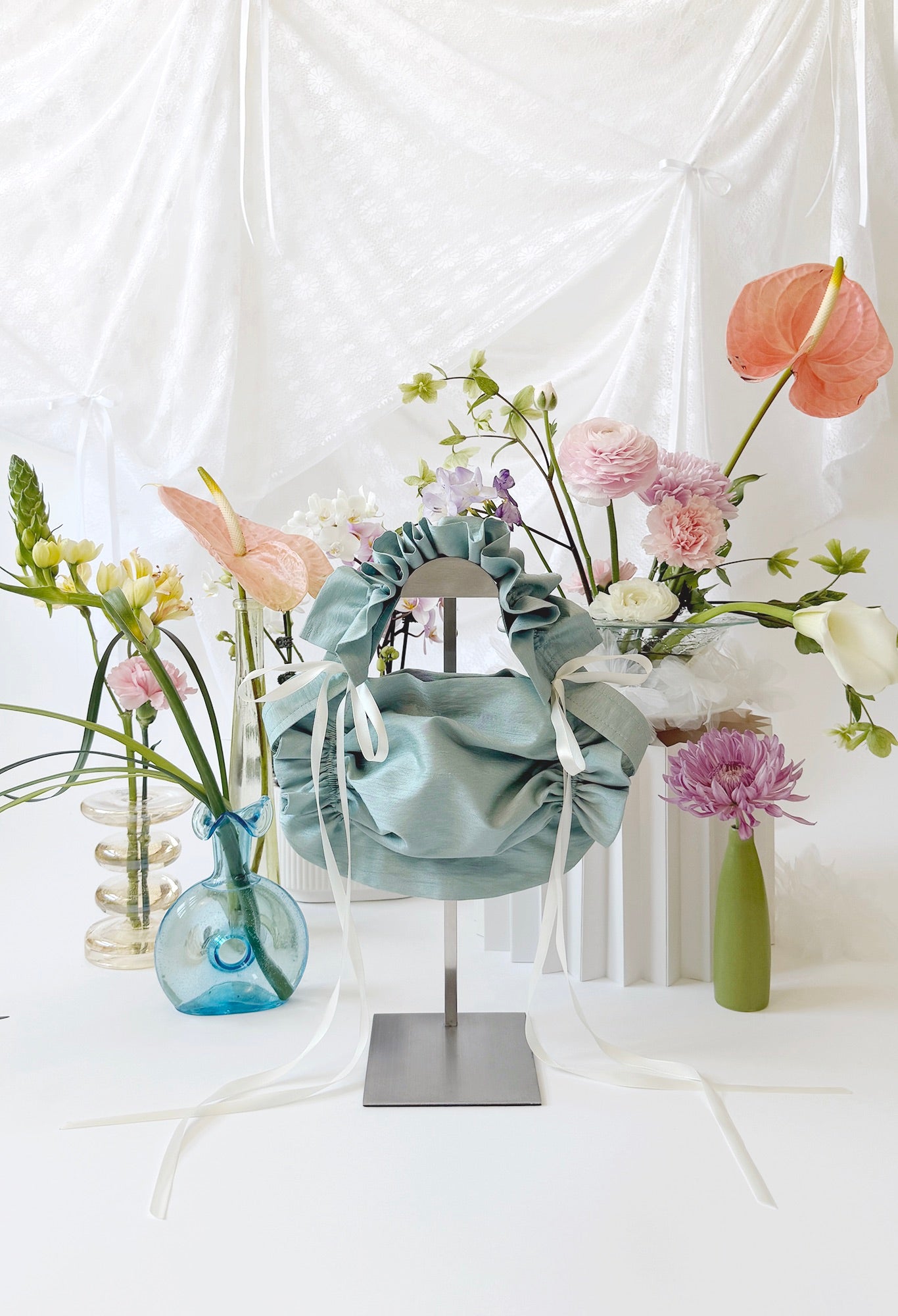 ZIA BAG - BLUE TAFFETA