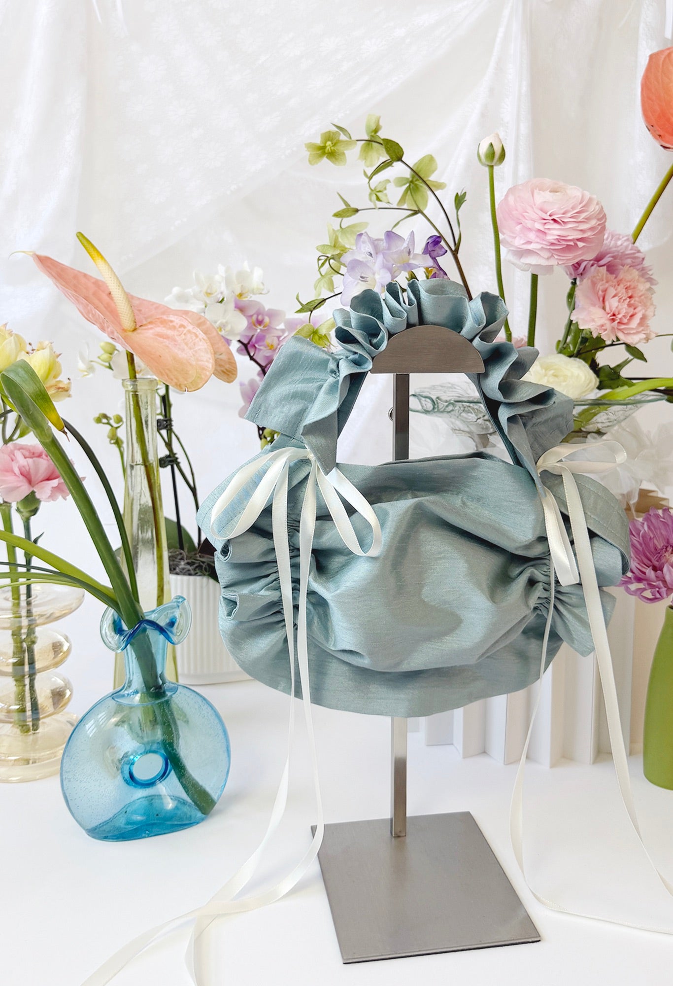 ZIA BAG - BLUE TAFFETA