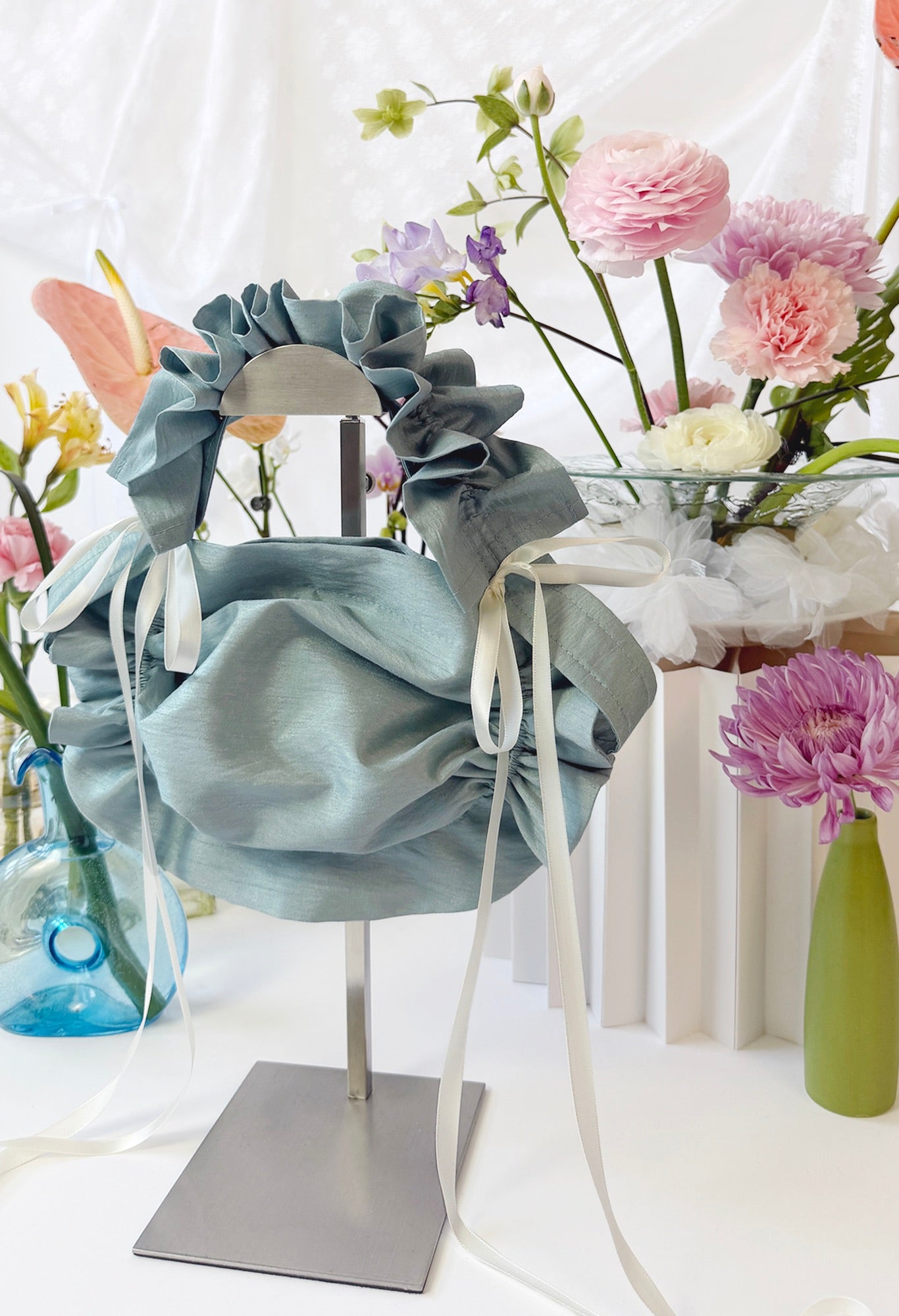 ZIA BAG - BLUE TAFFETA