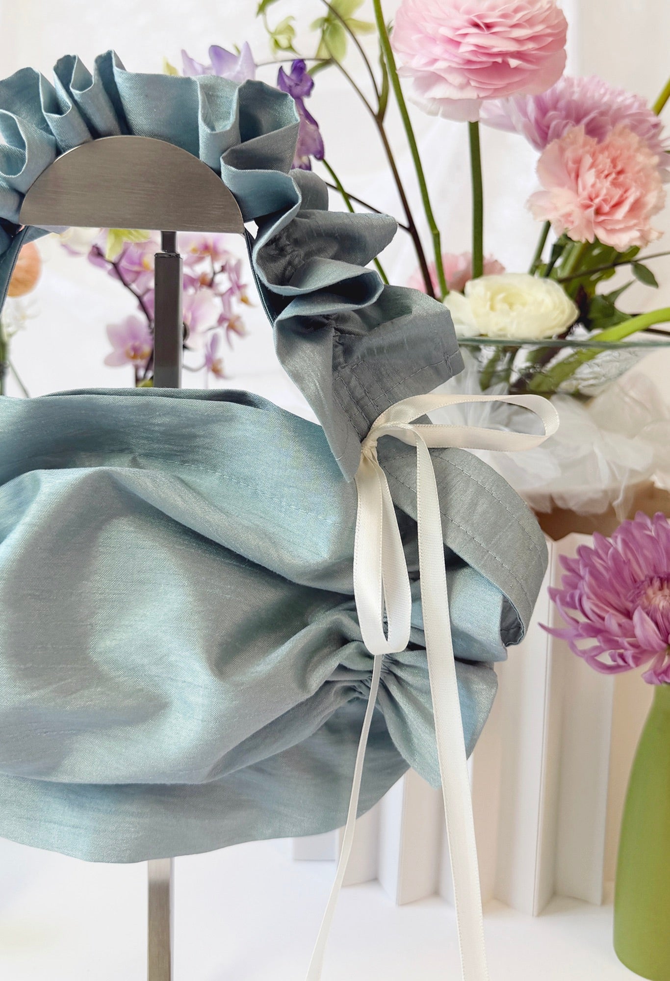 ZIA BAG - BLUE TAFFETA