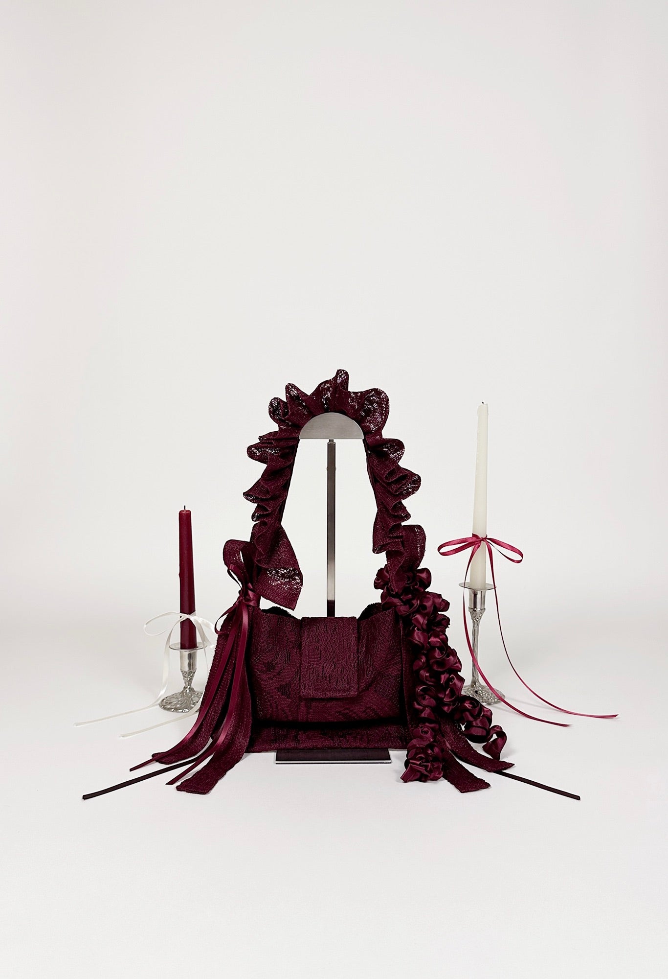 NAIA SHOULDER BAG - BURGUNDY LACE