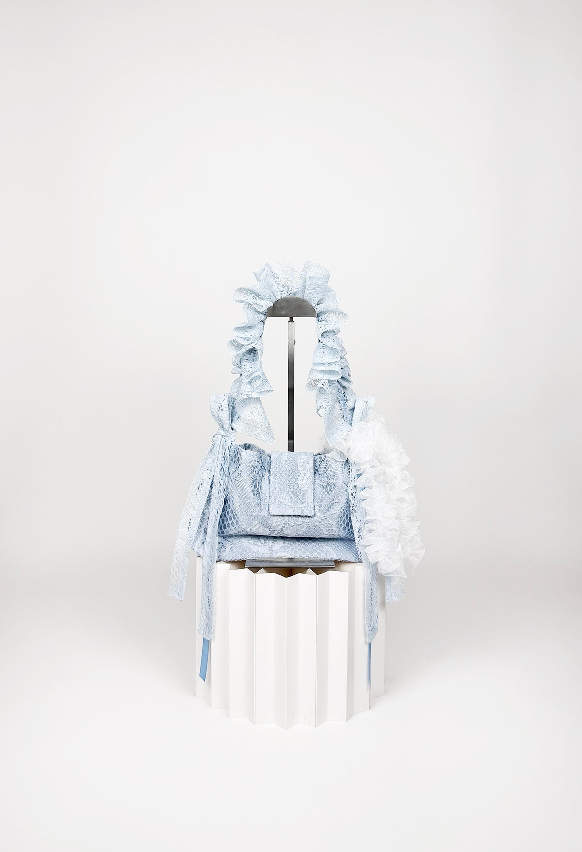 NAIA SHOULDER BAG - BABY BLUE LACE