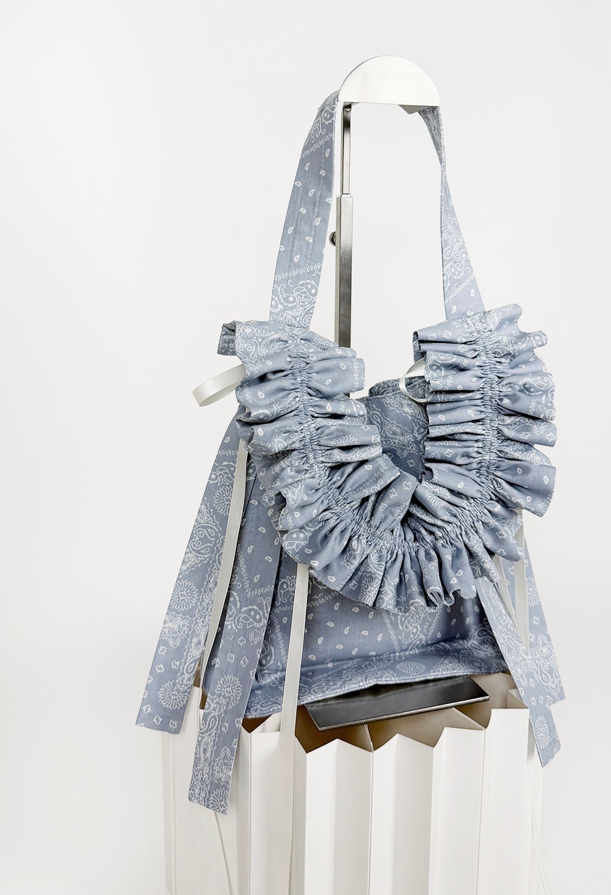 NANO ALIYA BAG - BLUE GRAY BANDANA PRINT