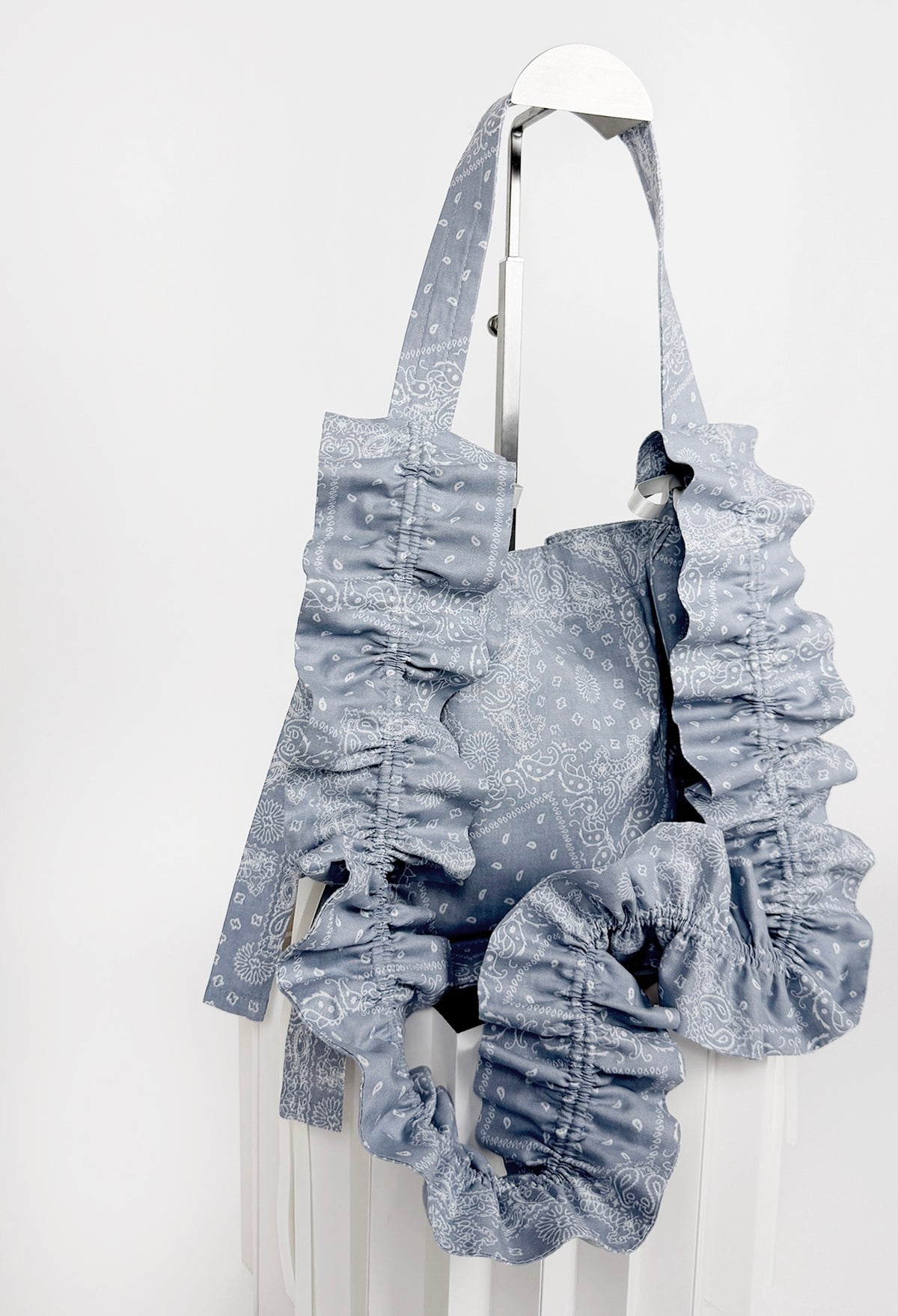NANO ALIYA BAG - BLUE GRAY BANDANA PRINT