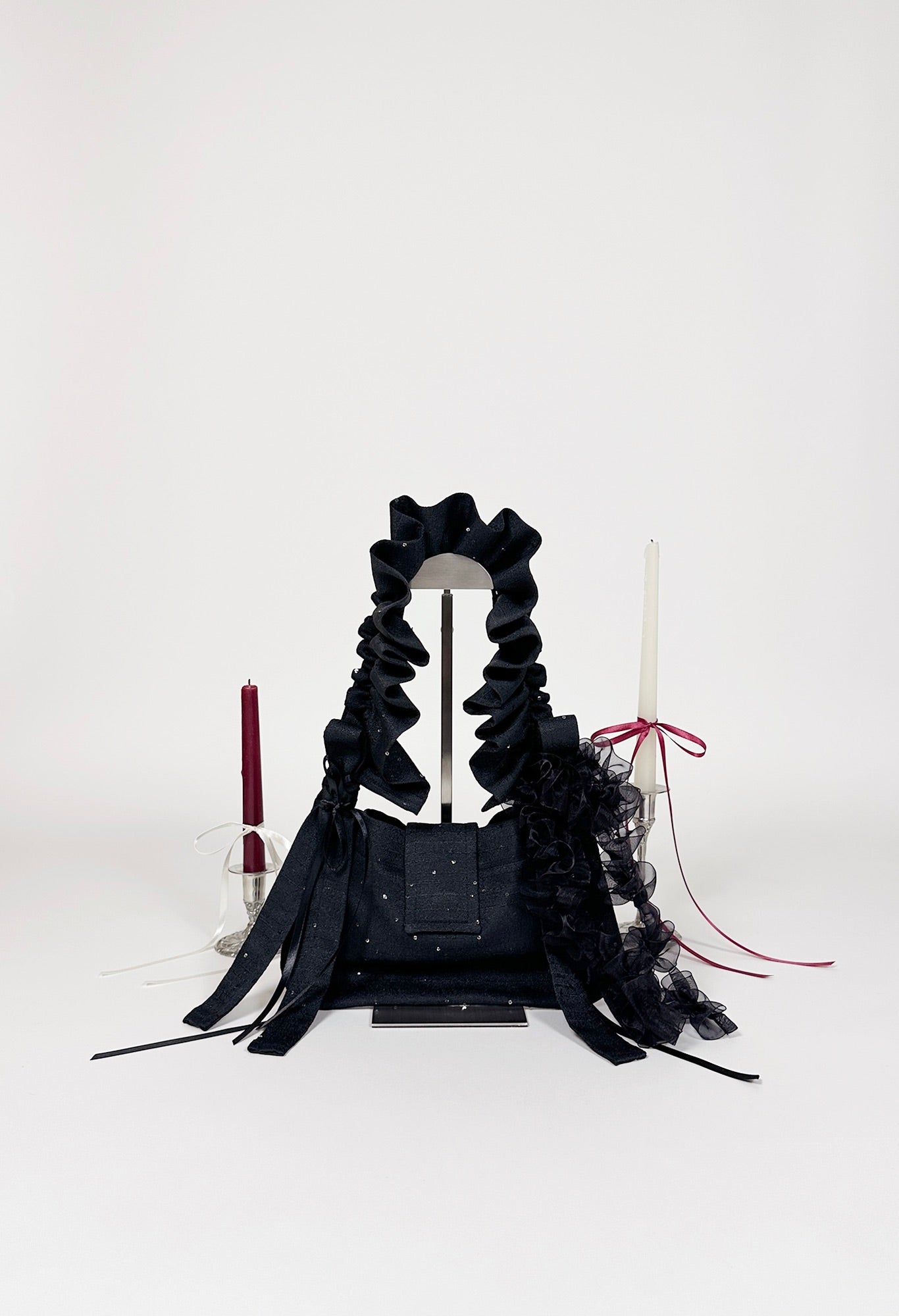 NAIA SHOULDER BAG - BLACK SEQUINED