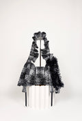 OVERSIZED NAIA SHOULDER BAG - BLACK/WHITE TWEED
