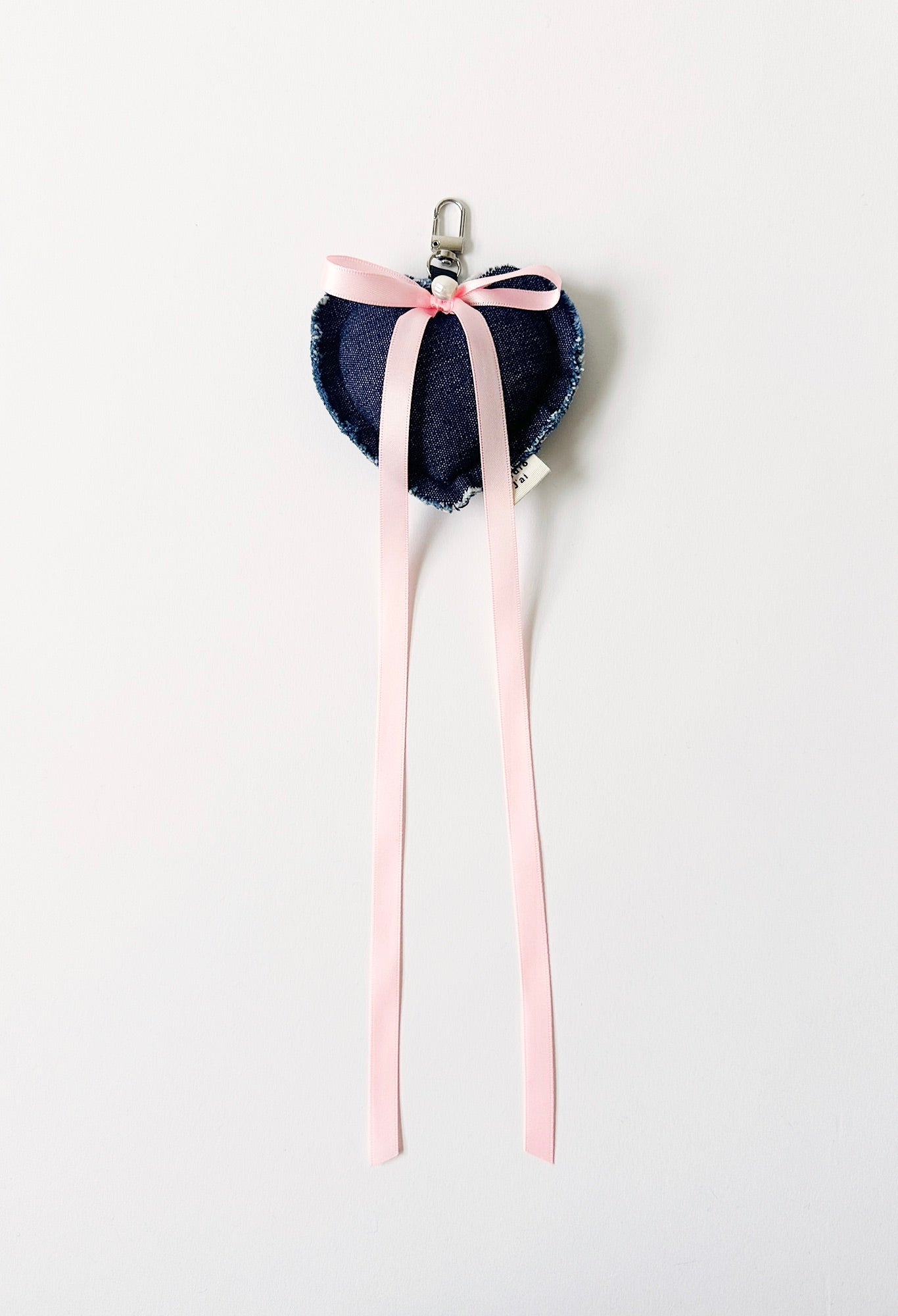 DENIM HEART CHARM - INDIGO
