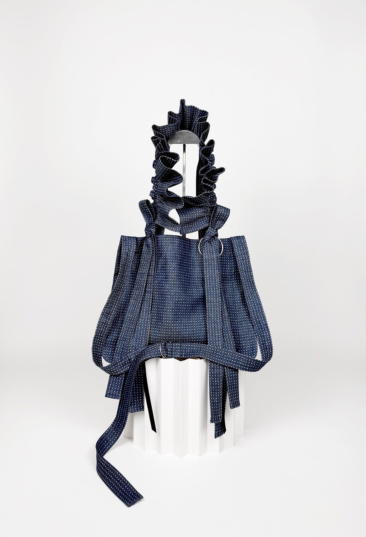 MINI ALIYA CROSSBODY TOTE - PATTERNED DARK DENIM