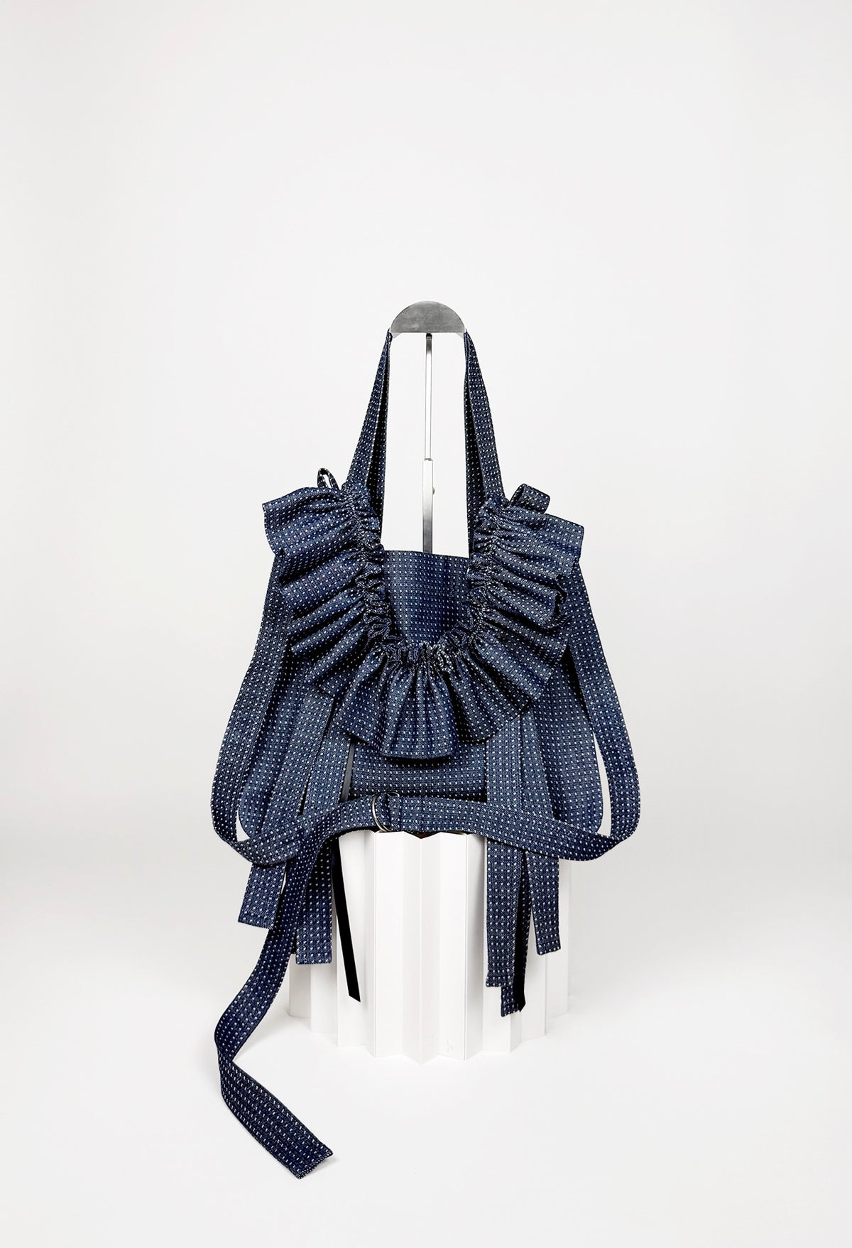 MINI ALIYA CROSSBODY TOTE - PATTERNED DARK DENIM