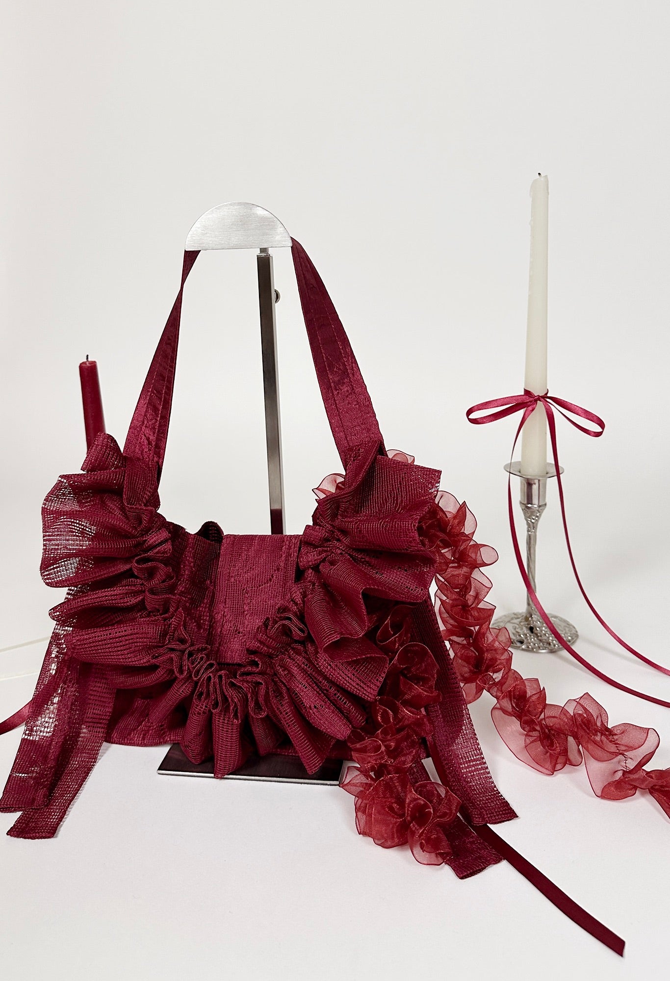 NAIA SHOULDER BAG - RUBY LACE