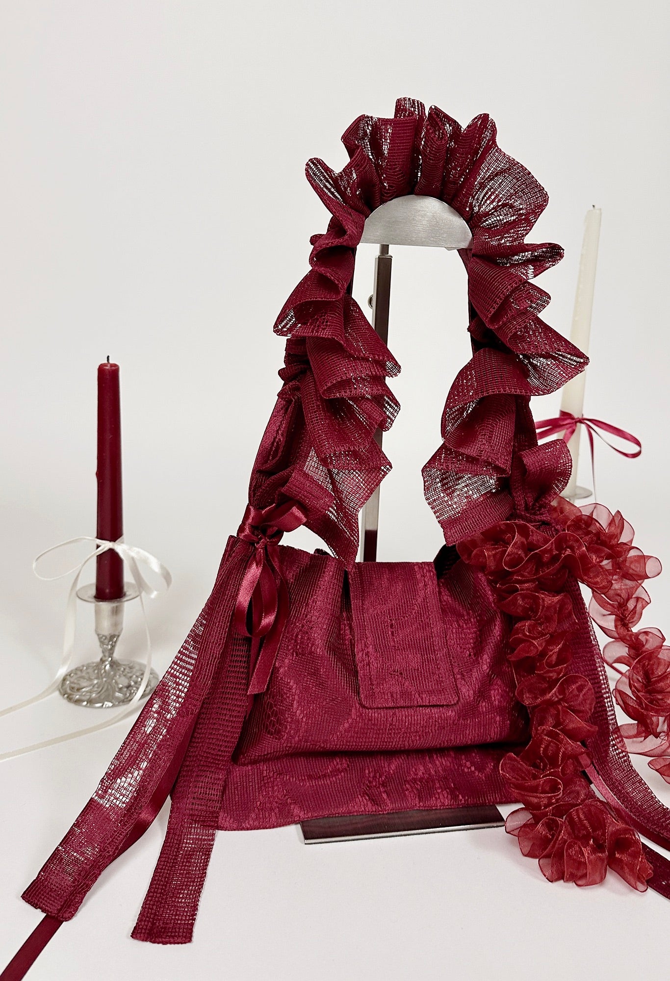 NAIA SHOULDER BAG - RUBY LACE