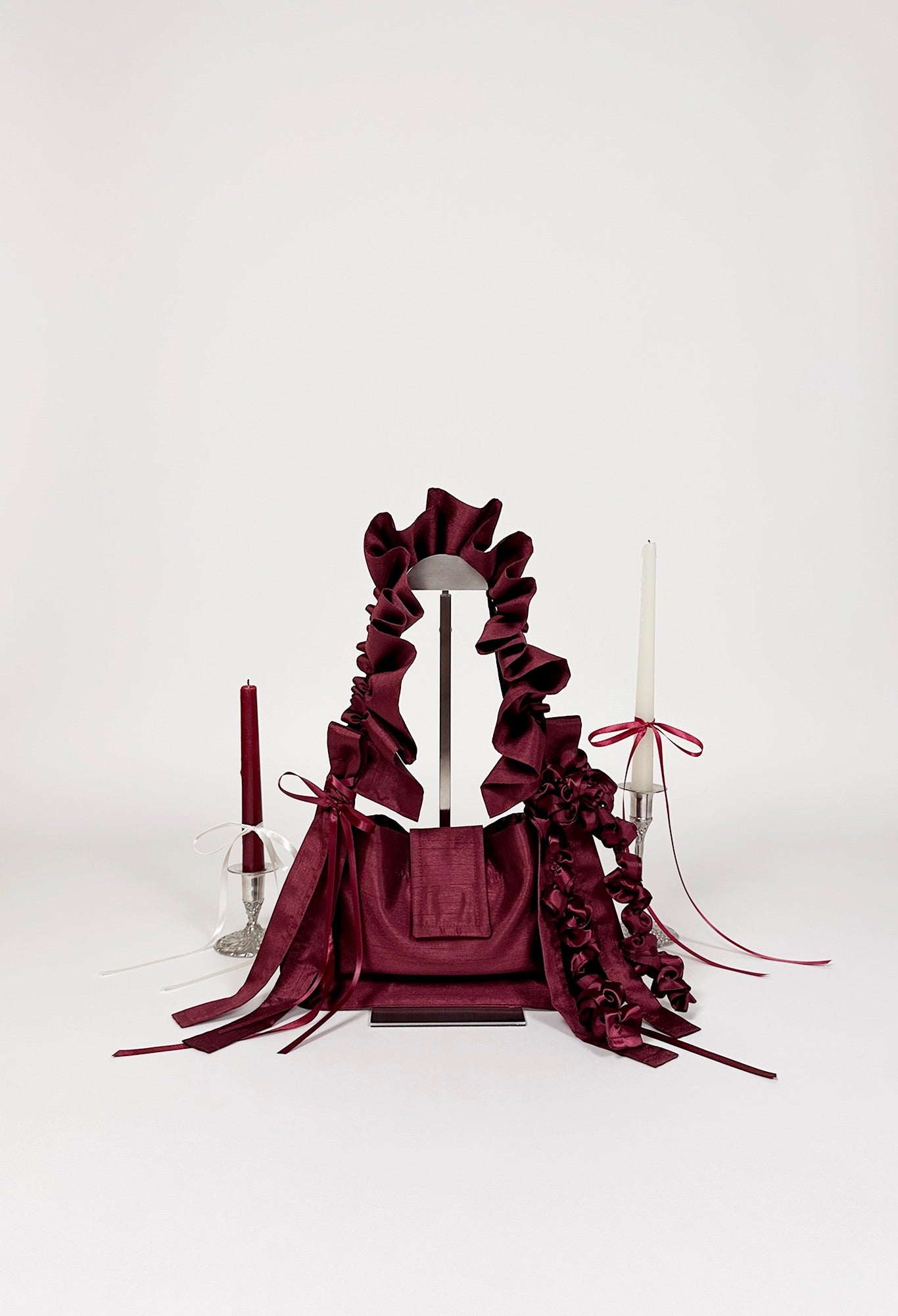 NAIA SHOULDER BAG - RUBY TAFFETA