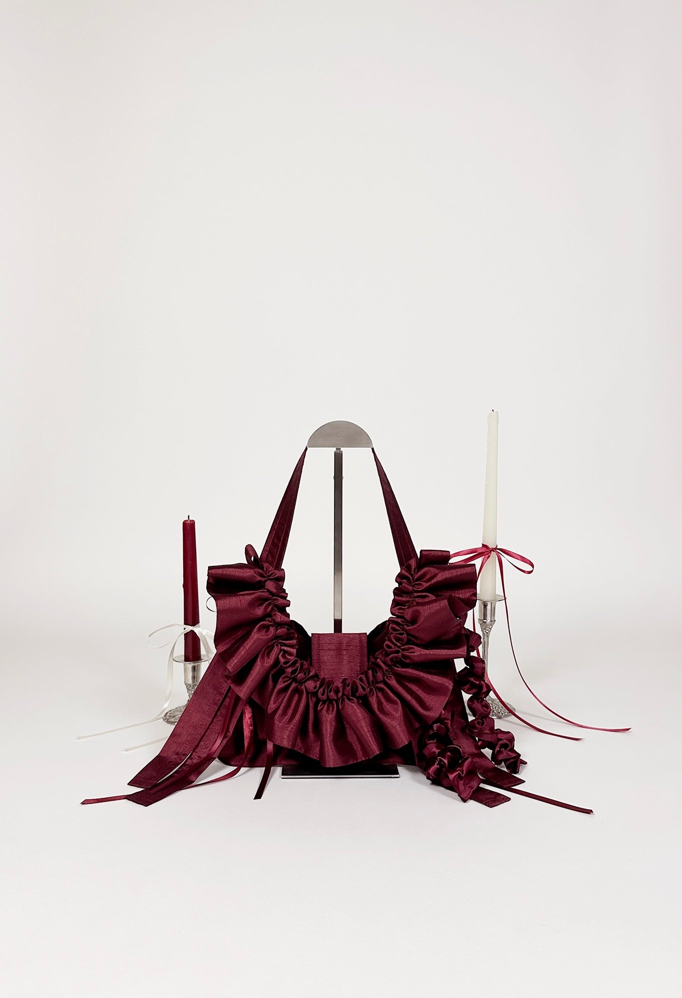 NAIA SHOULDER BAG - RUBY TAFFETA