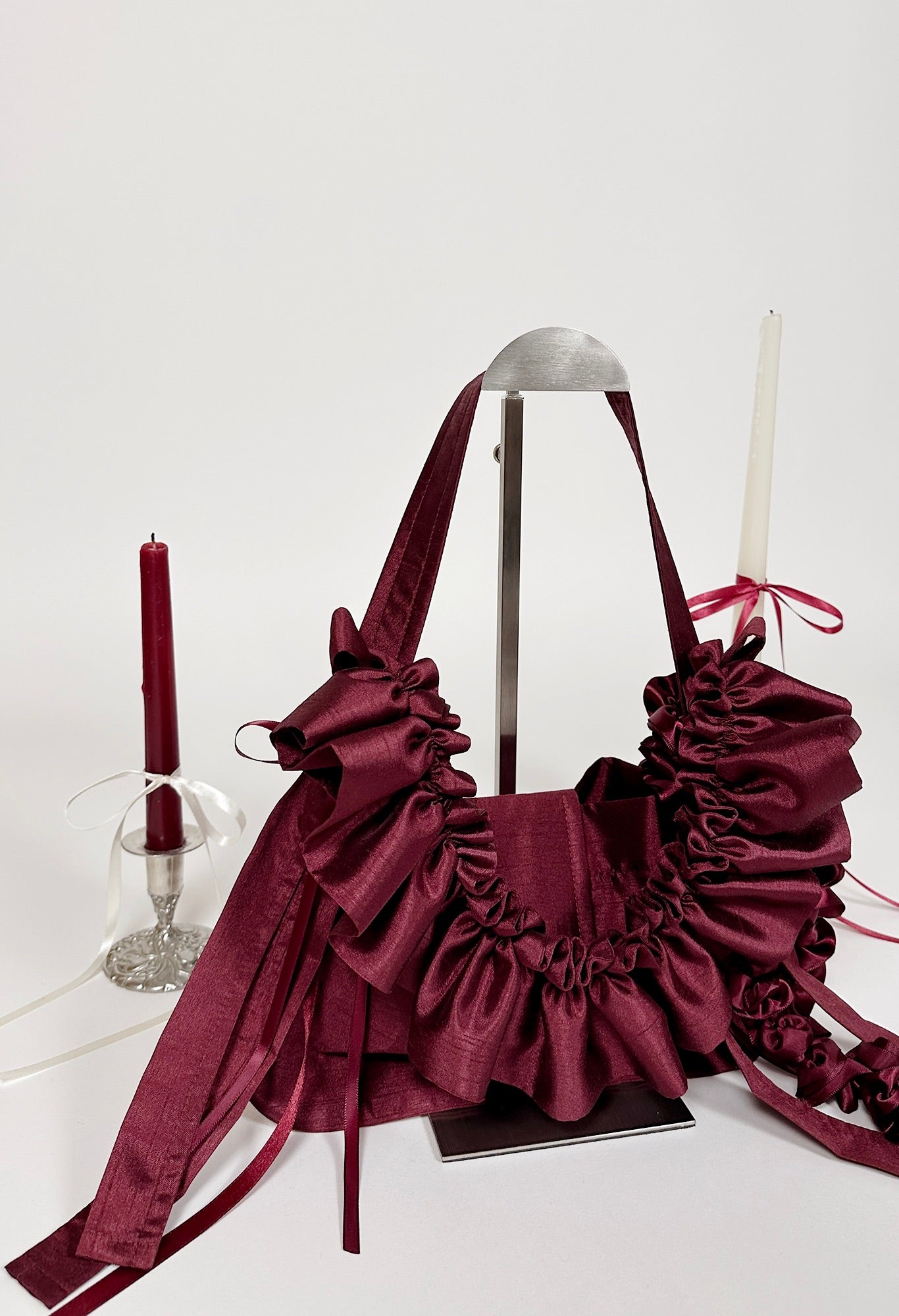 NAIA SHOULDER BAG - RUBY TAFFETA