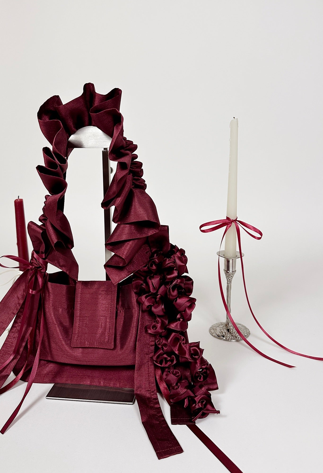 NAIA SHOULDER BAG - RUBY TAFFETA