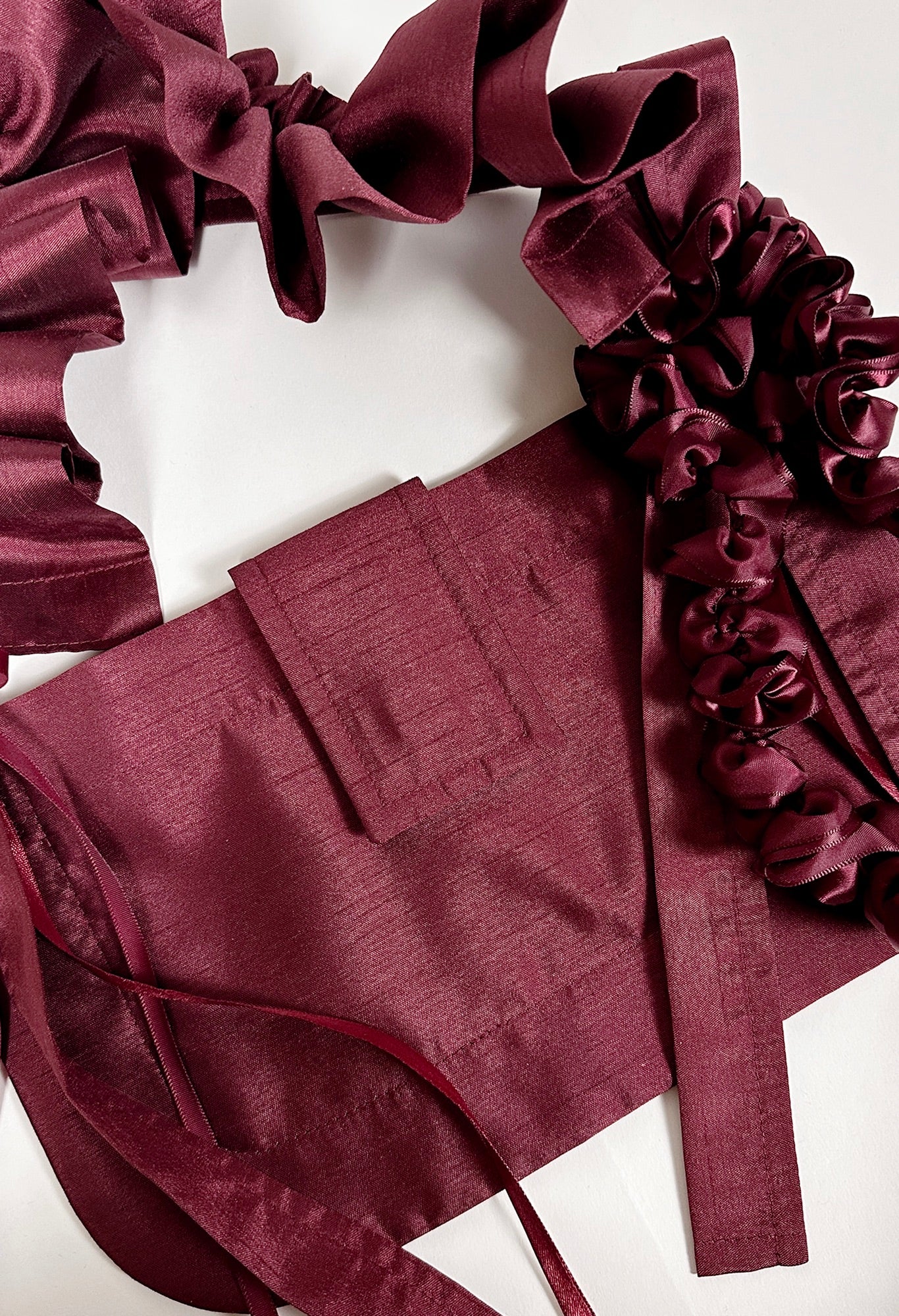 NAIA SHOULDER BAG - RUBY TAFFETA