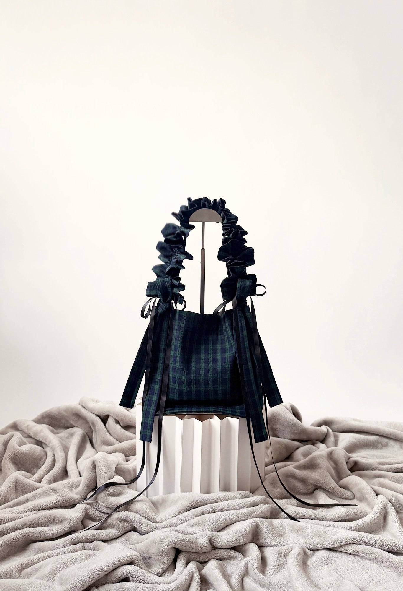 NANO ALIYA BAG - DARK GREEN PLAID