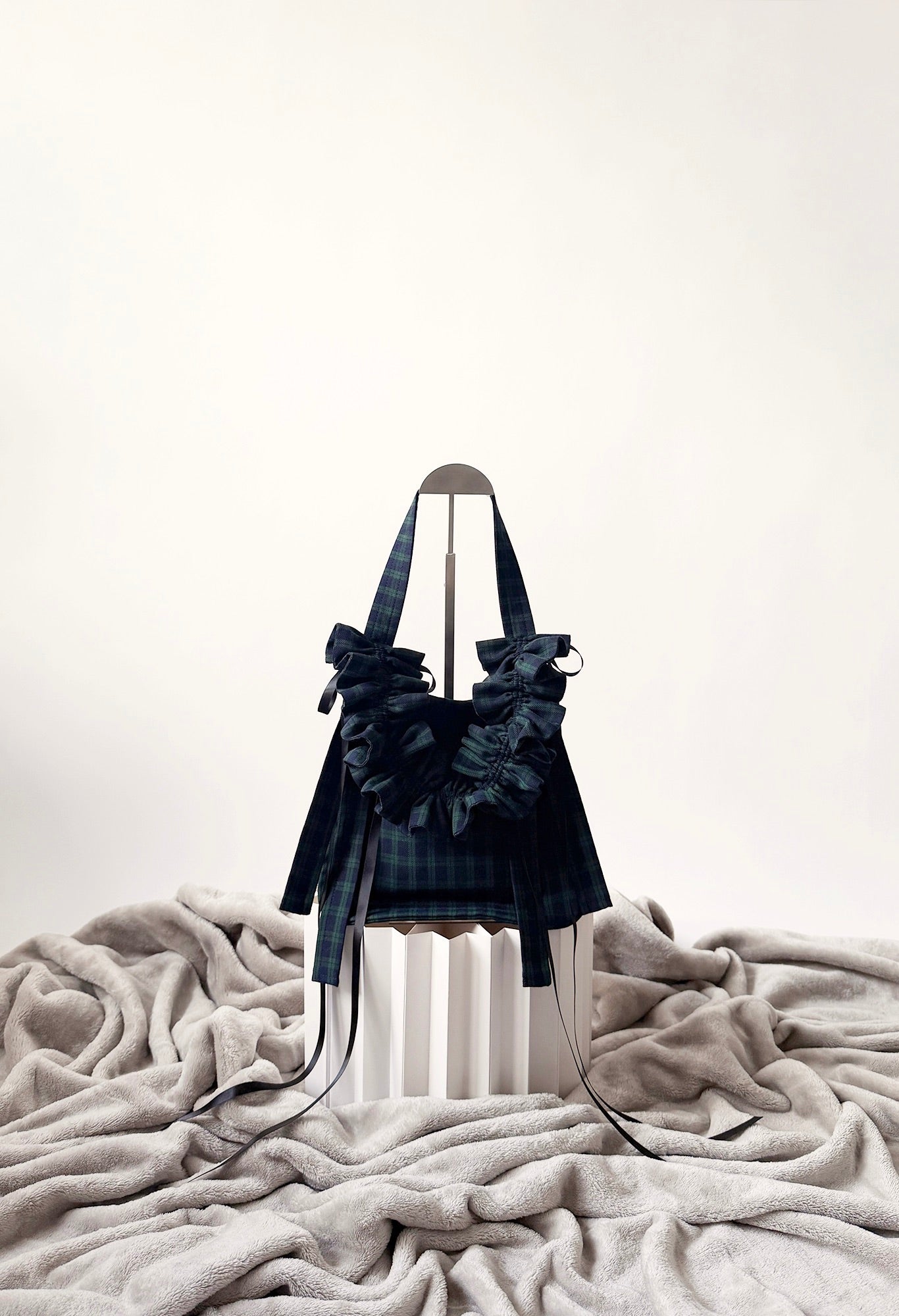 NANO ALIYA BAG - DARK GREEN PLAID