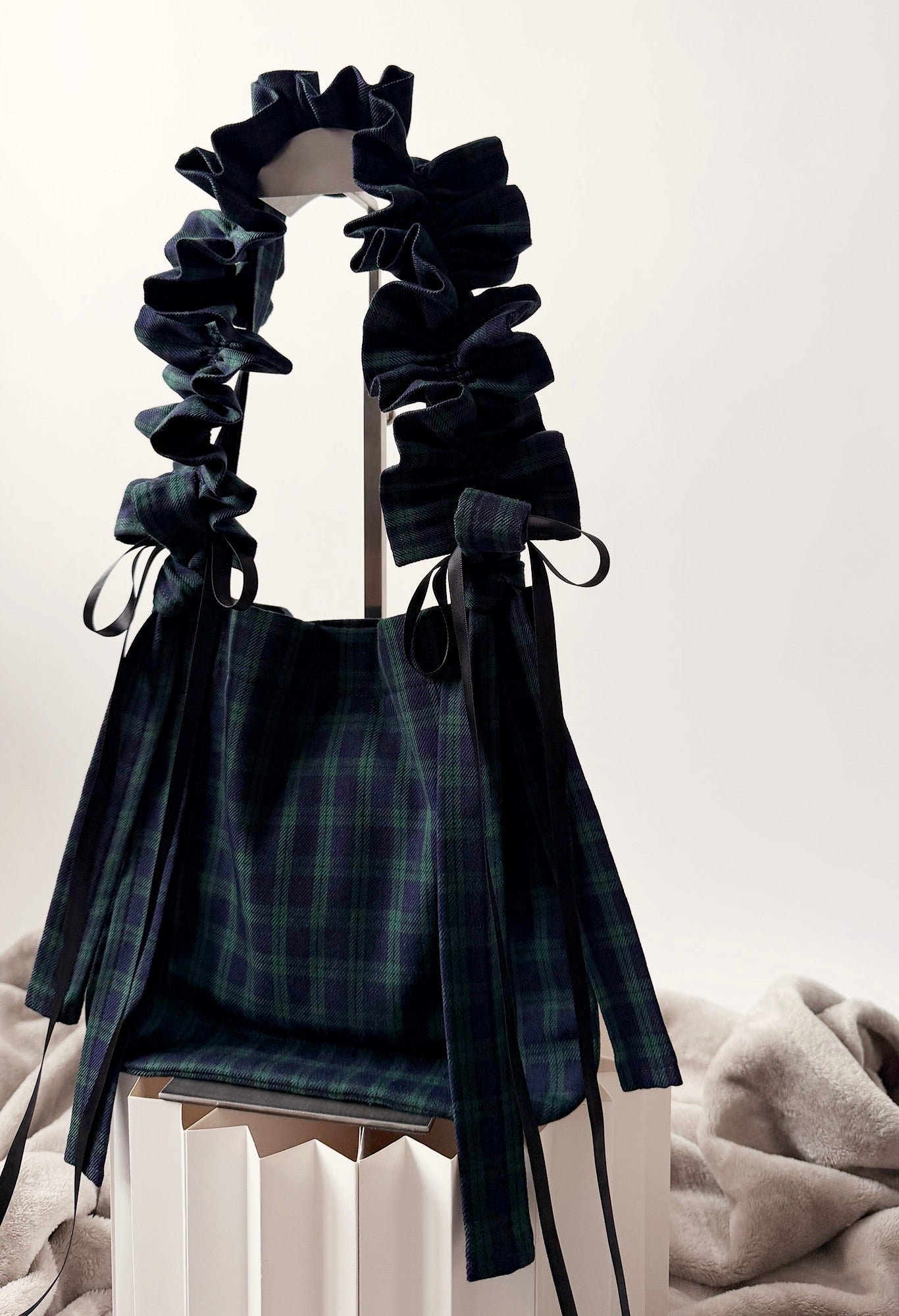 NANO ALIYA BAG - DARK GREEN PLAID