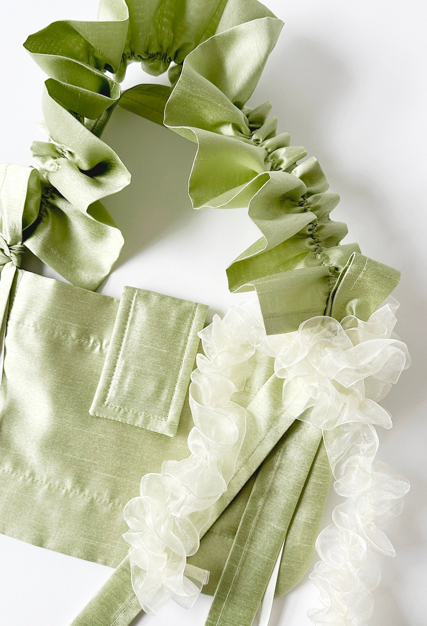 NAIA SHOULDER BAG - GREEN TAFFETA