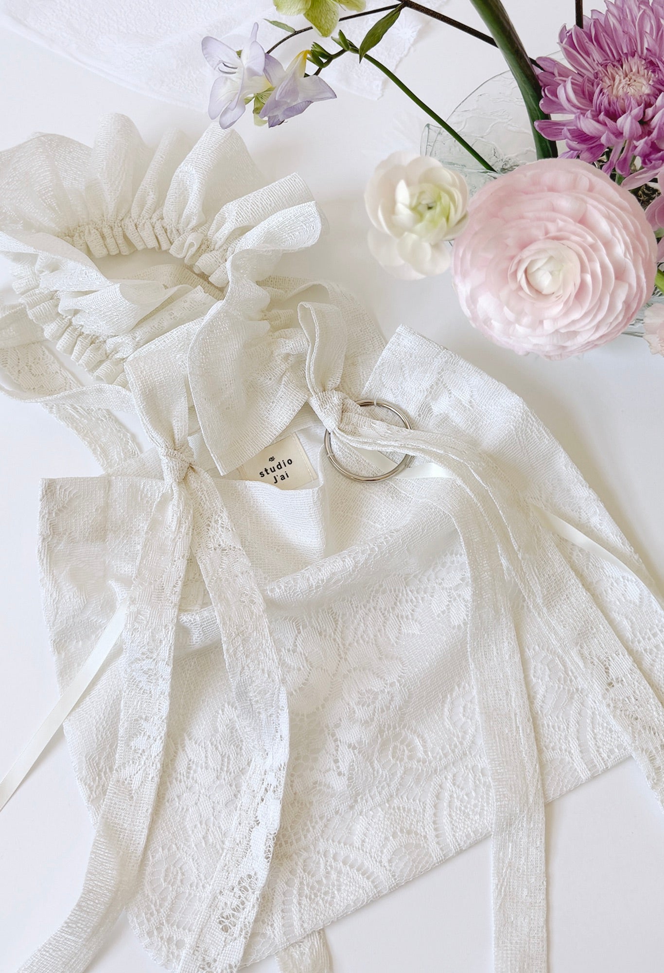 MINI ALIYA TOTE - IVORY LACE