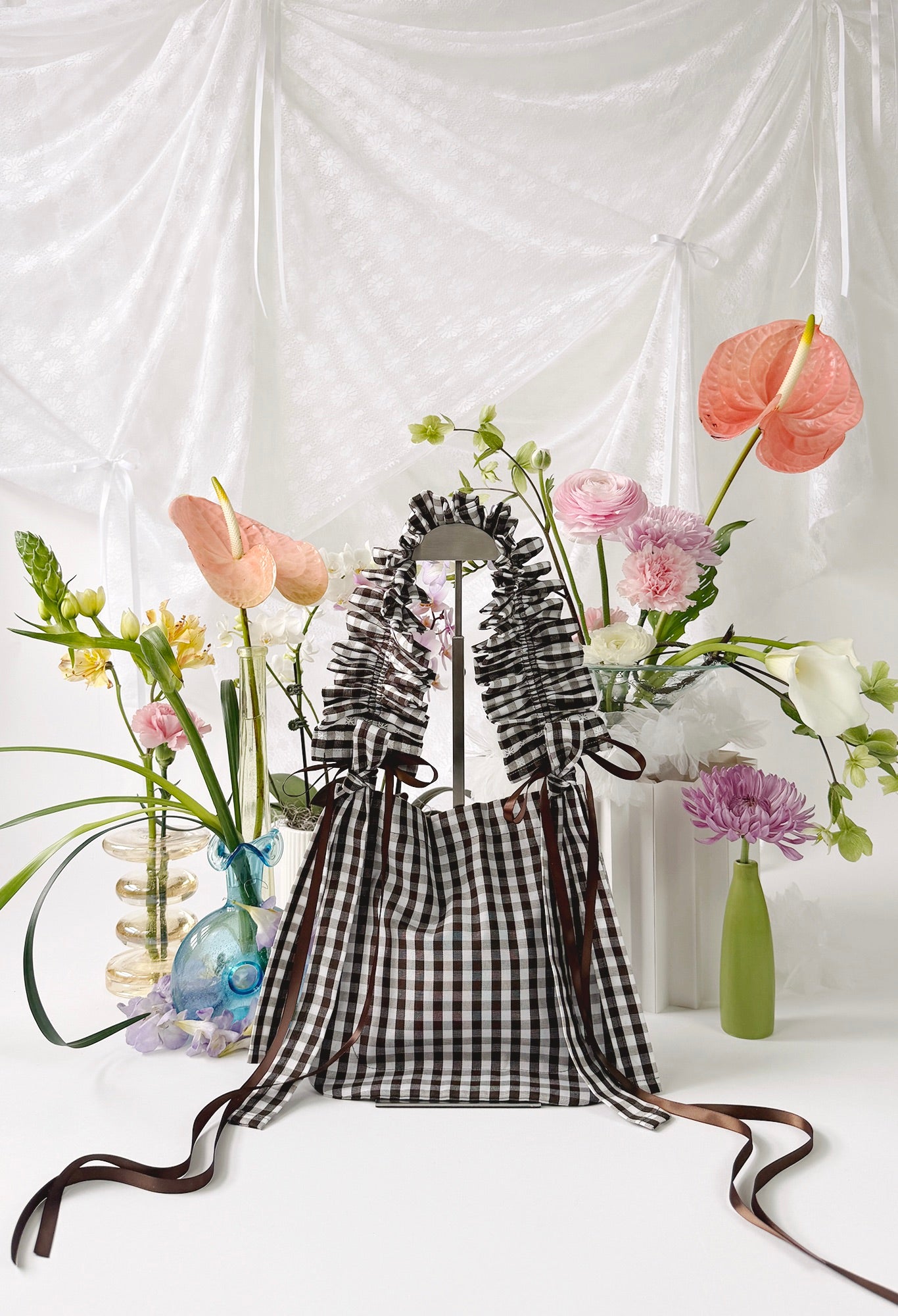 NANO ALIYA BAG - BROWN GINGHAM
