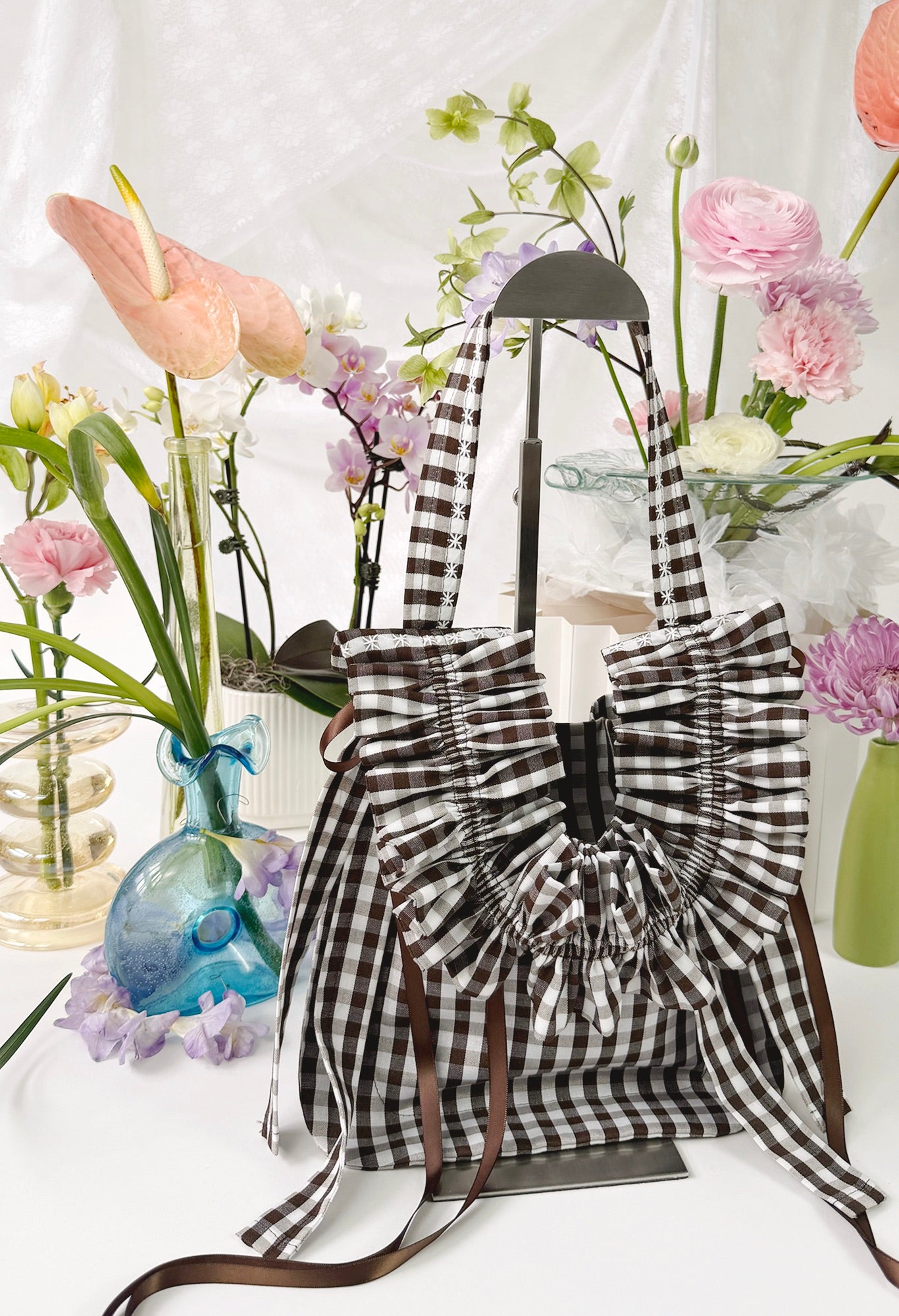 NANO ALIYA BAG - BROWN GINGHAM