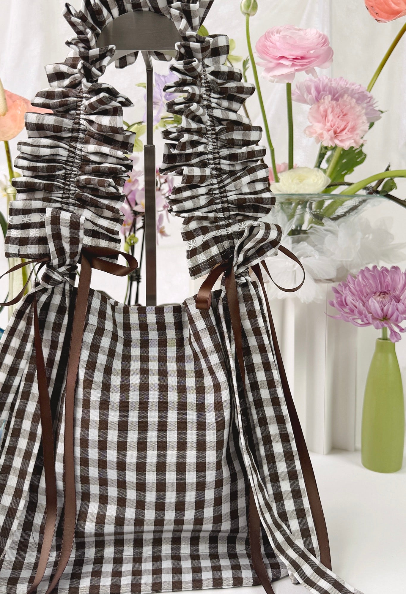 NANO ALIYA BAG - BROWN GINGHAM