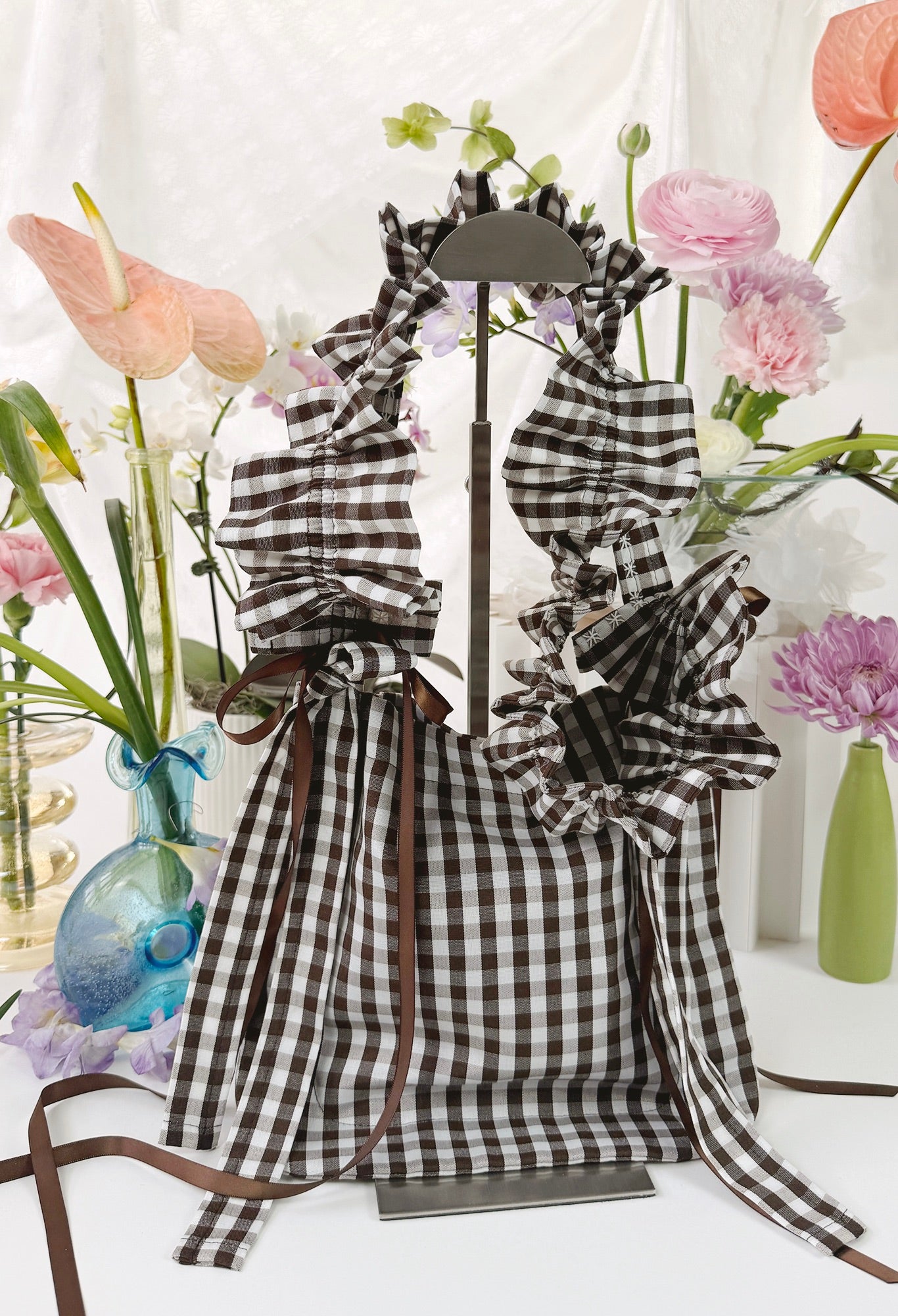 NANO ALIYA BAG - BROWN GINGHAM