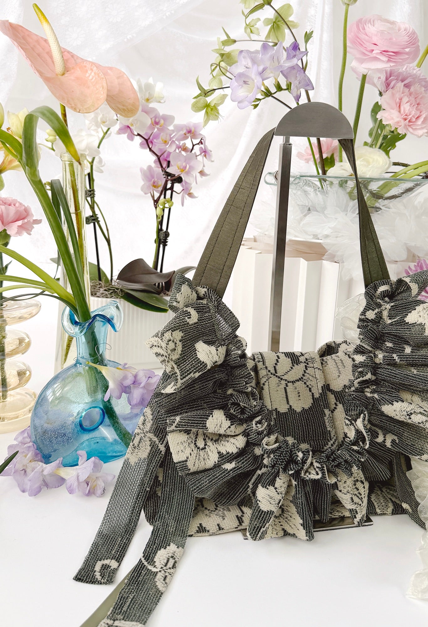 NAIA SHOULDER BAG - GREEN LACE