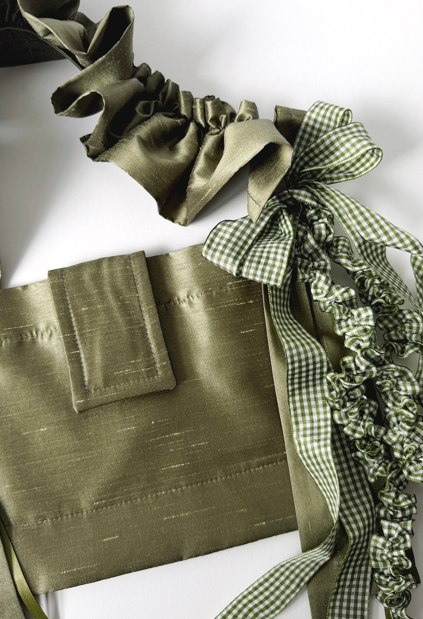 NAIA SHOULDER BAG - GREEN TAFFETA