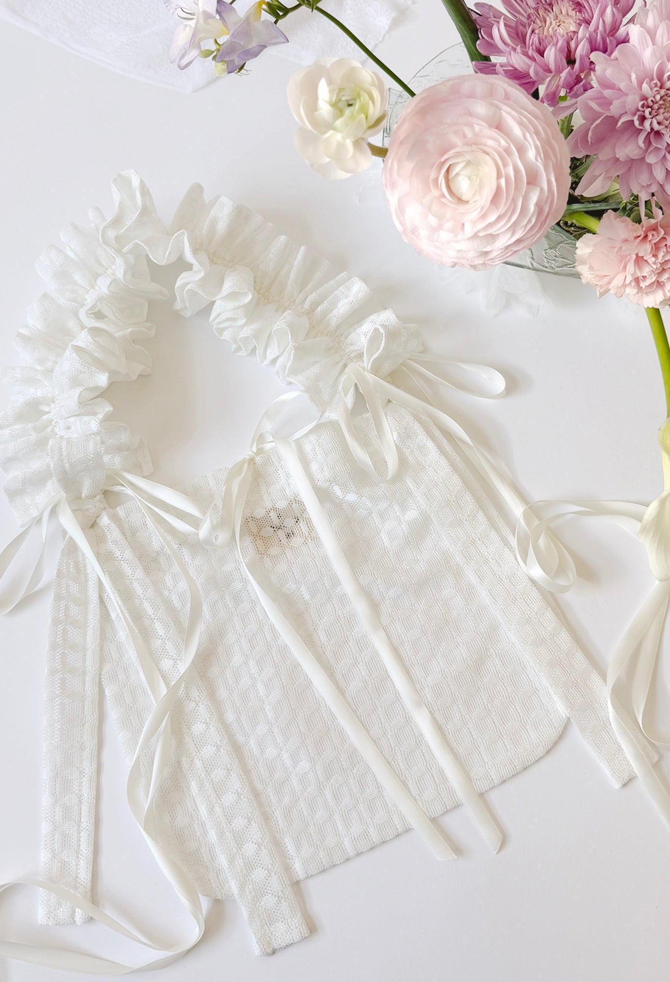 NANO ALIYA BAG - OFF WHITE PATTERNED MESH
