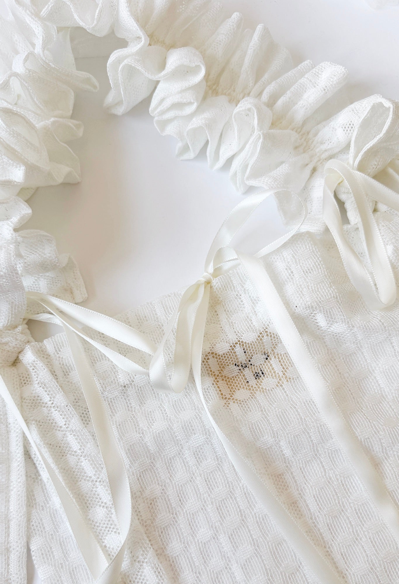 NANO ALIYA BAG - OFF WHITE PATTERNED MESH