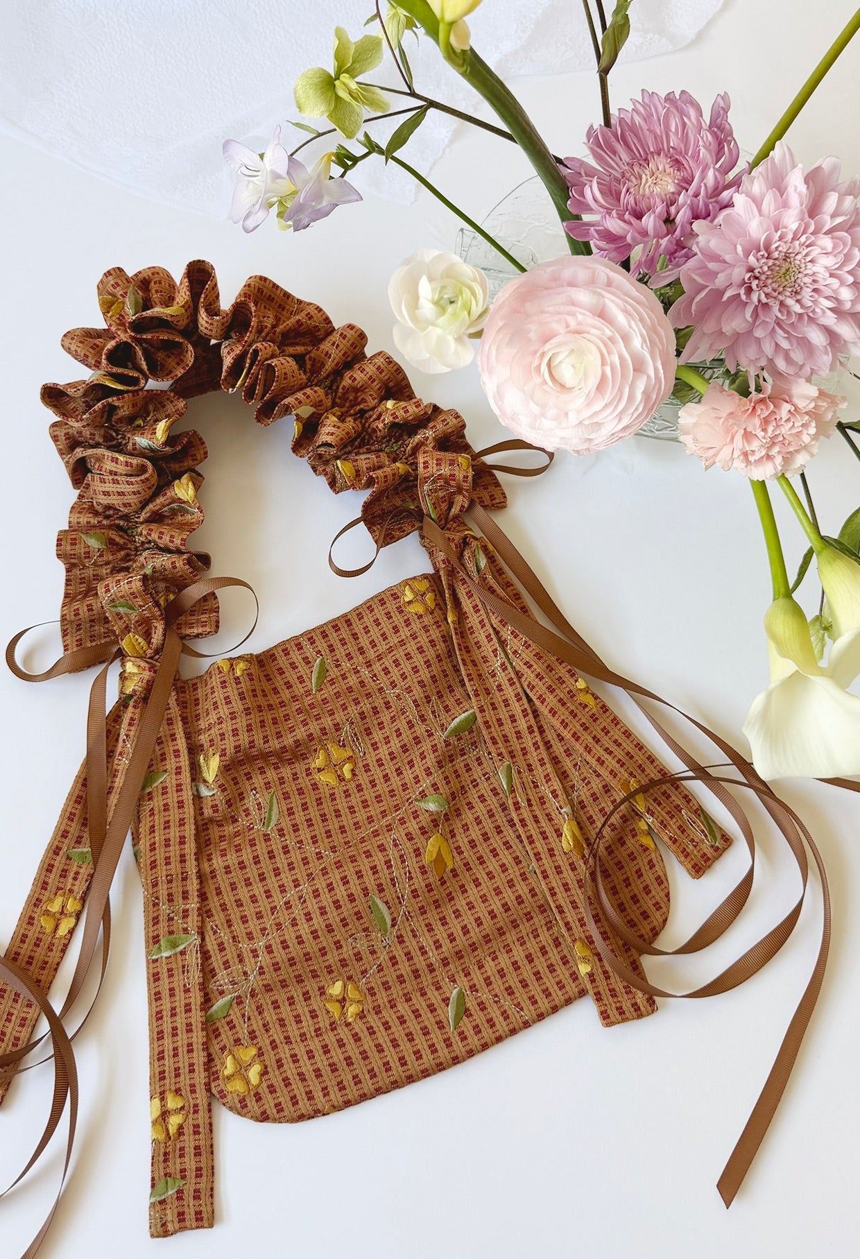 NANO ALIYA BAG - ORANGE EMBROIDERED JACQUARD