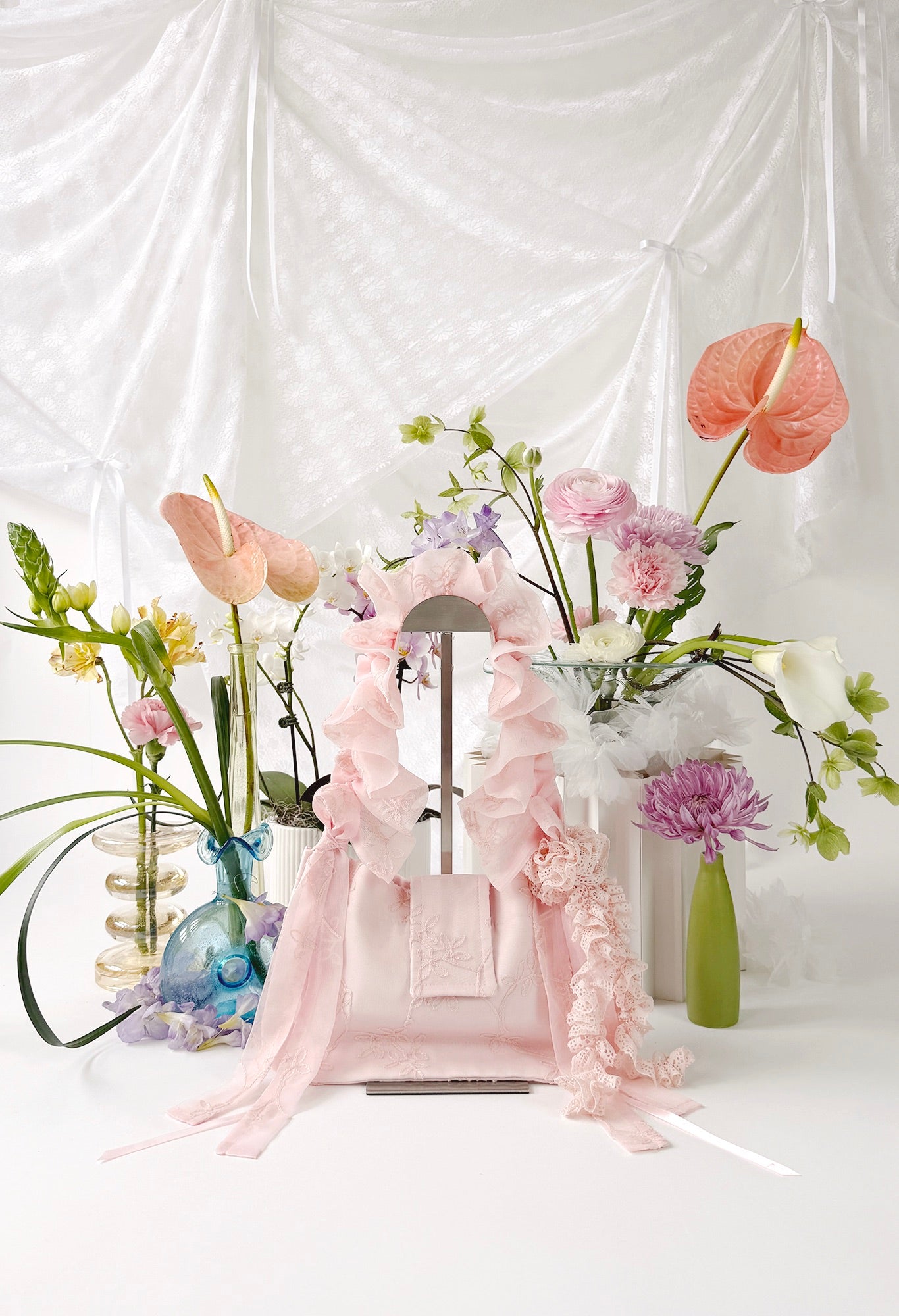 NAIA SHOULDER BAG - PINK VOILE