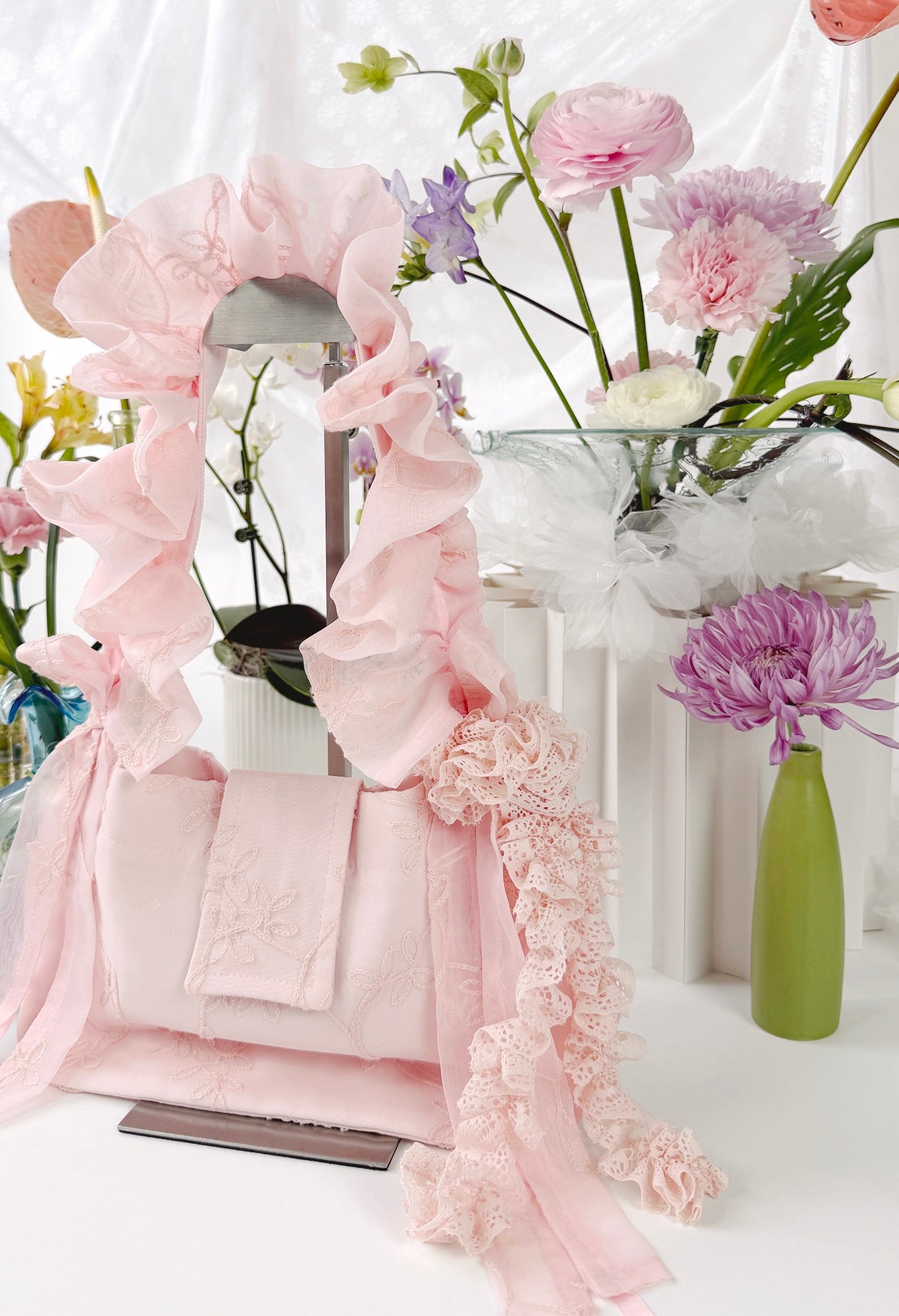 NAIA SHOULDER BAG - PINK VOILE