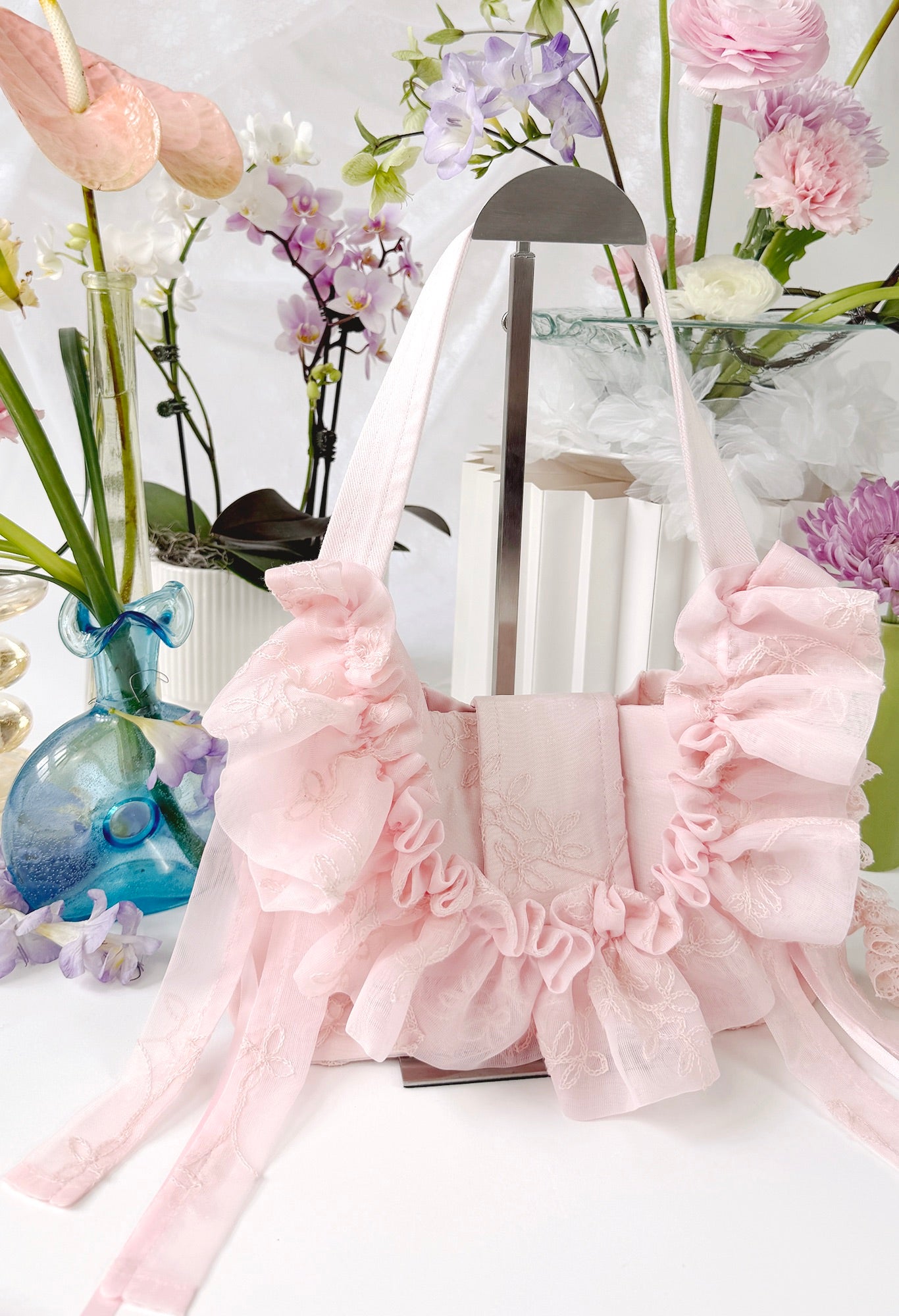 NAIA SHOULDER BAG - PINK VOILE