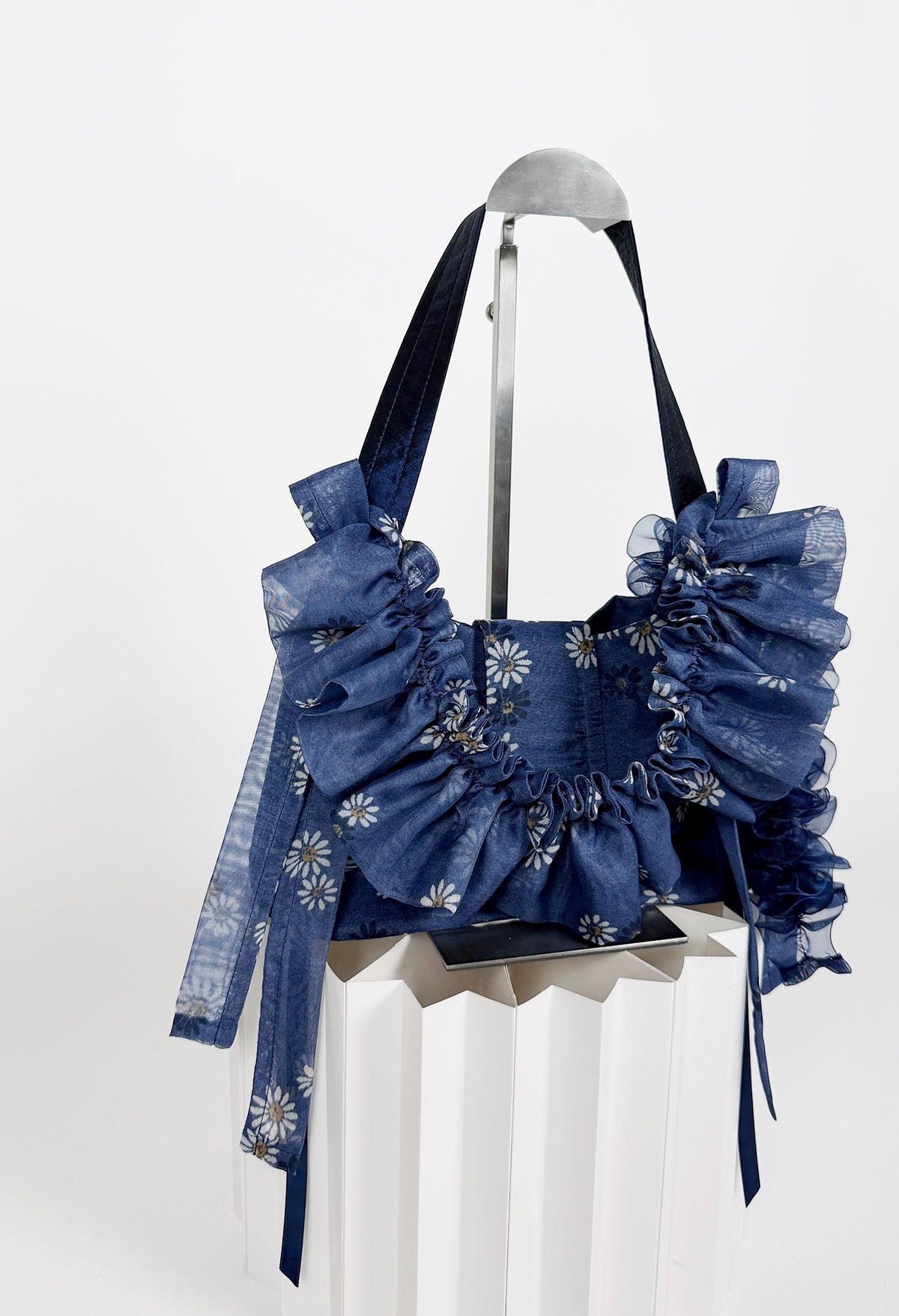 NAIA SHOULDER BAG - DARK BLUE VOILE