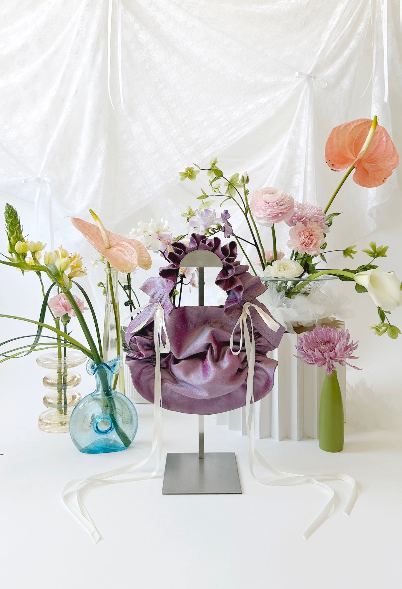 ZIA BAG - IRIDESCENT PURPLE TAFFETA