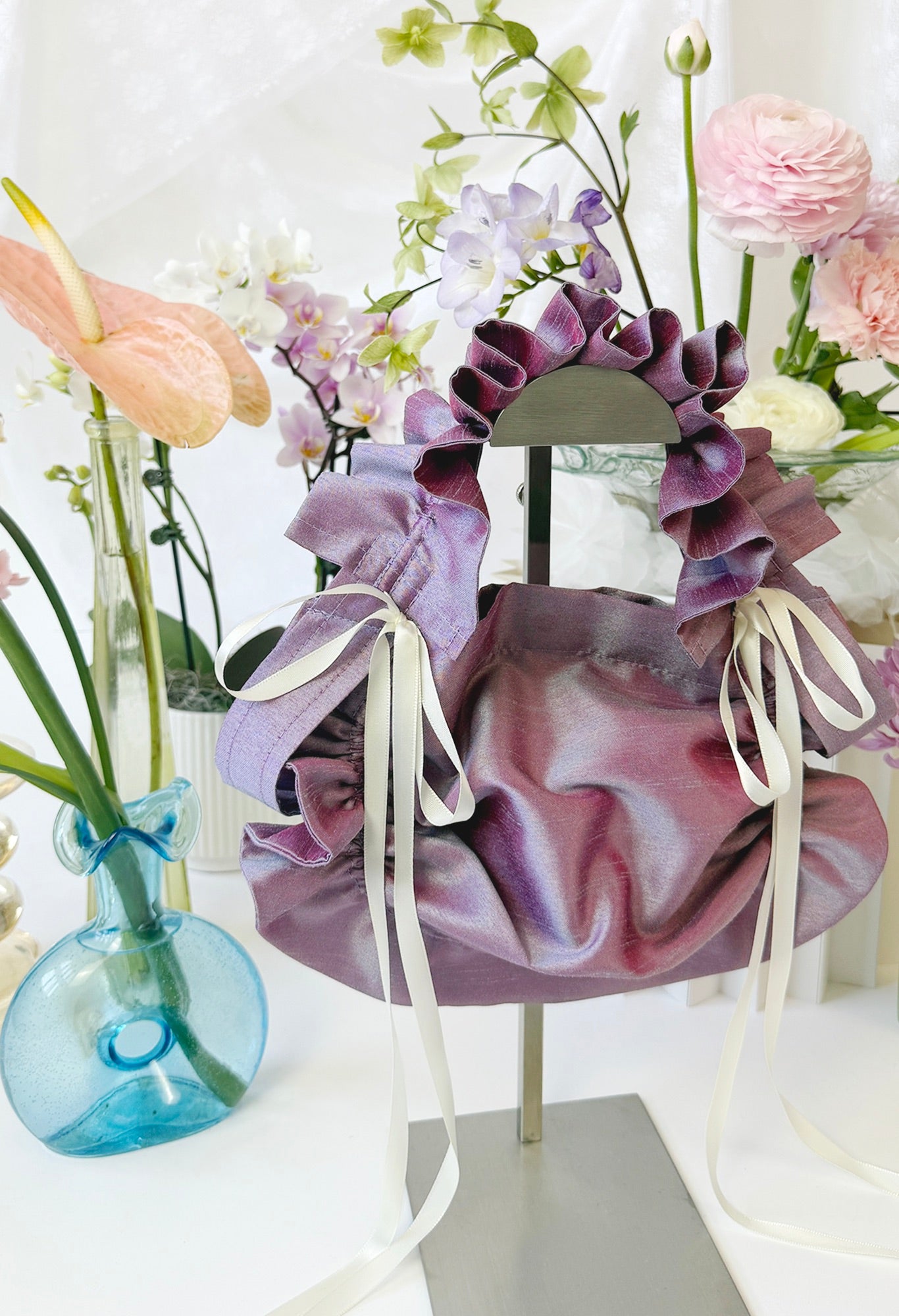 ZIA BAG - IRIDESCENT PURPLE TAFFETA