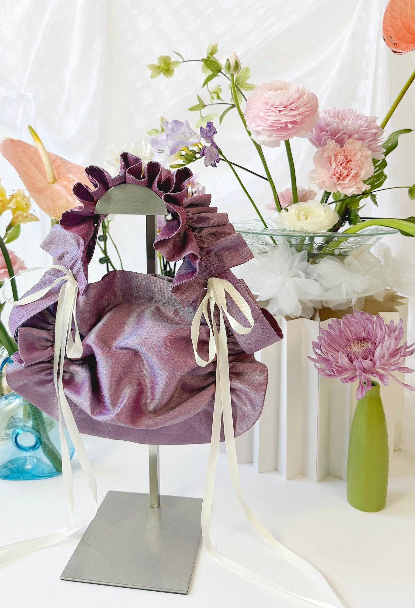 ZIA BAG - IRIDESCENT PURPLE TAFFETA