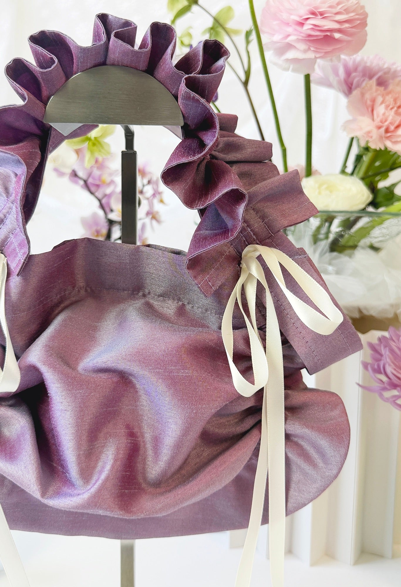 ZIA BAG - IRIDESCENT PURPLE TAFFETA