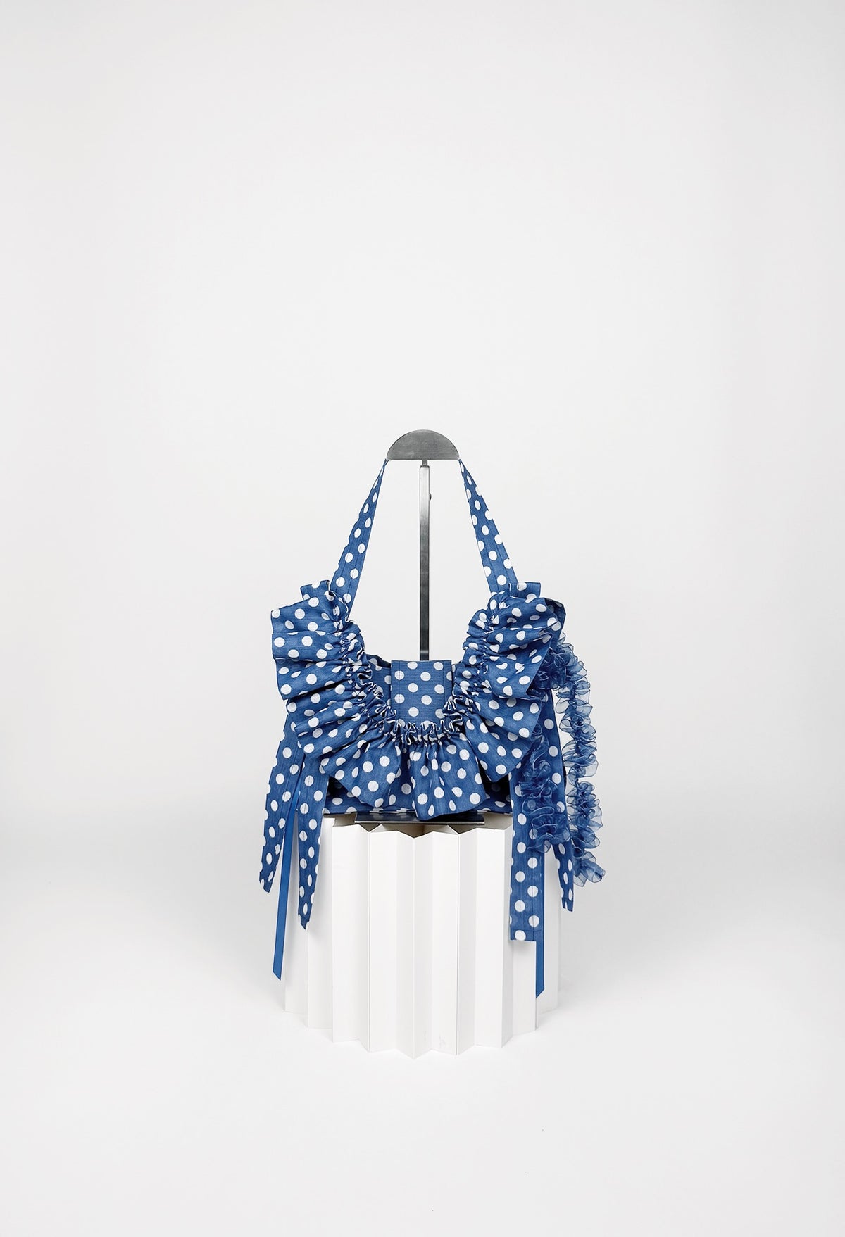NAIA SHOULDER BAG - BLUE POLKA DOT