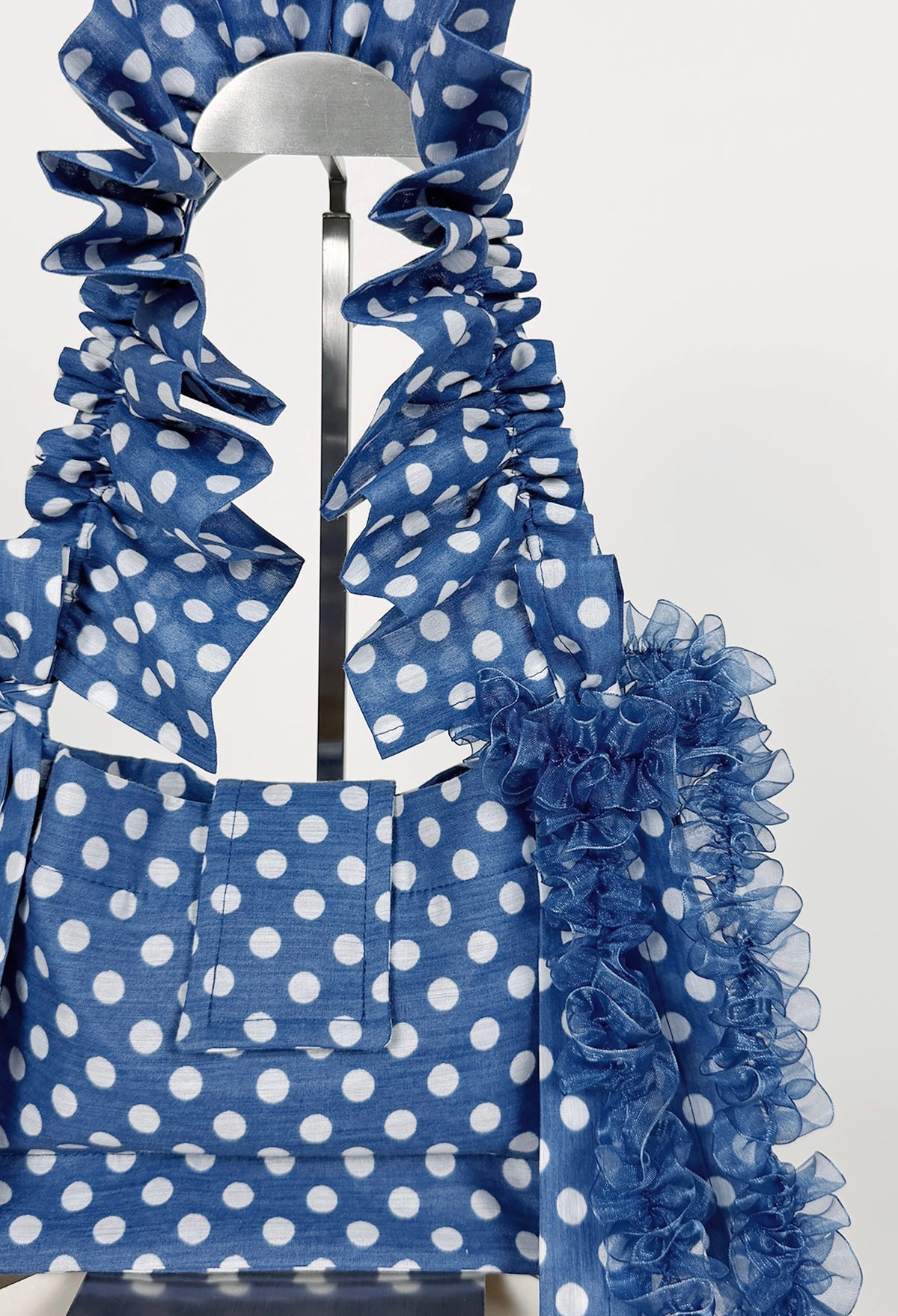 NAIA SHOULDER BAG - BLUE POLKA DOT